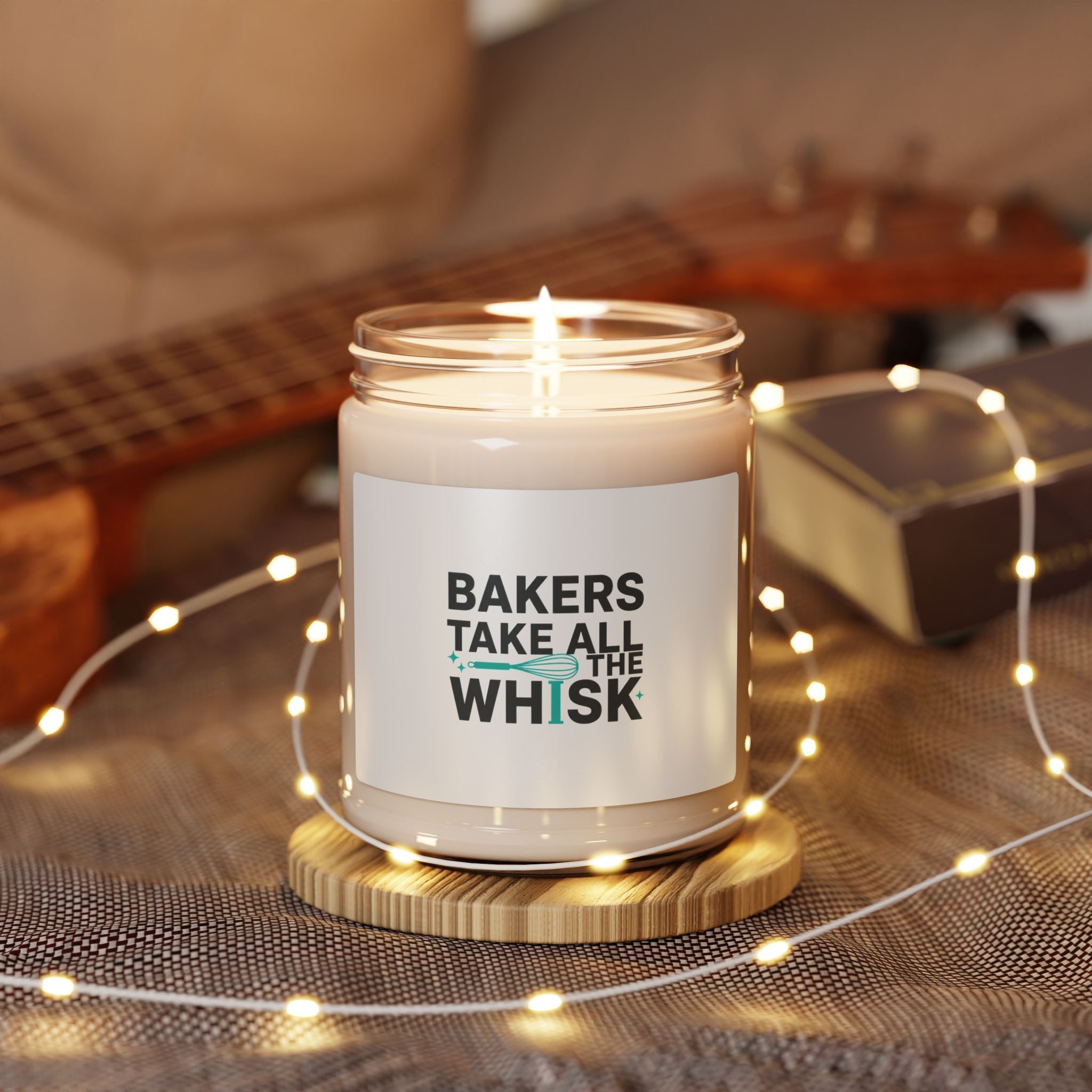 Bakers Take All The Whisk Candle | Kitchen Pun Minimalism