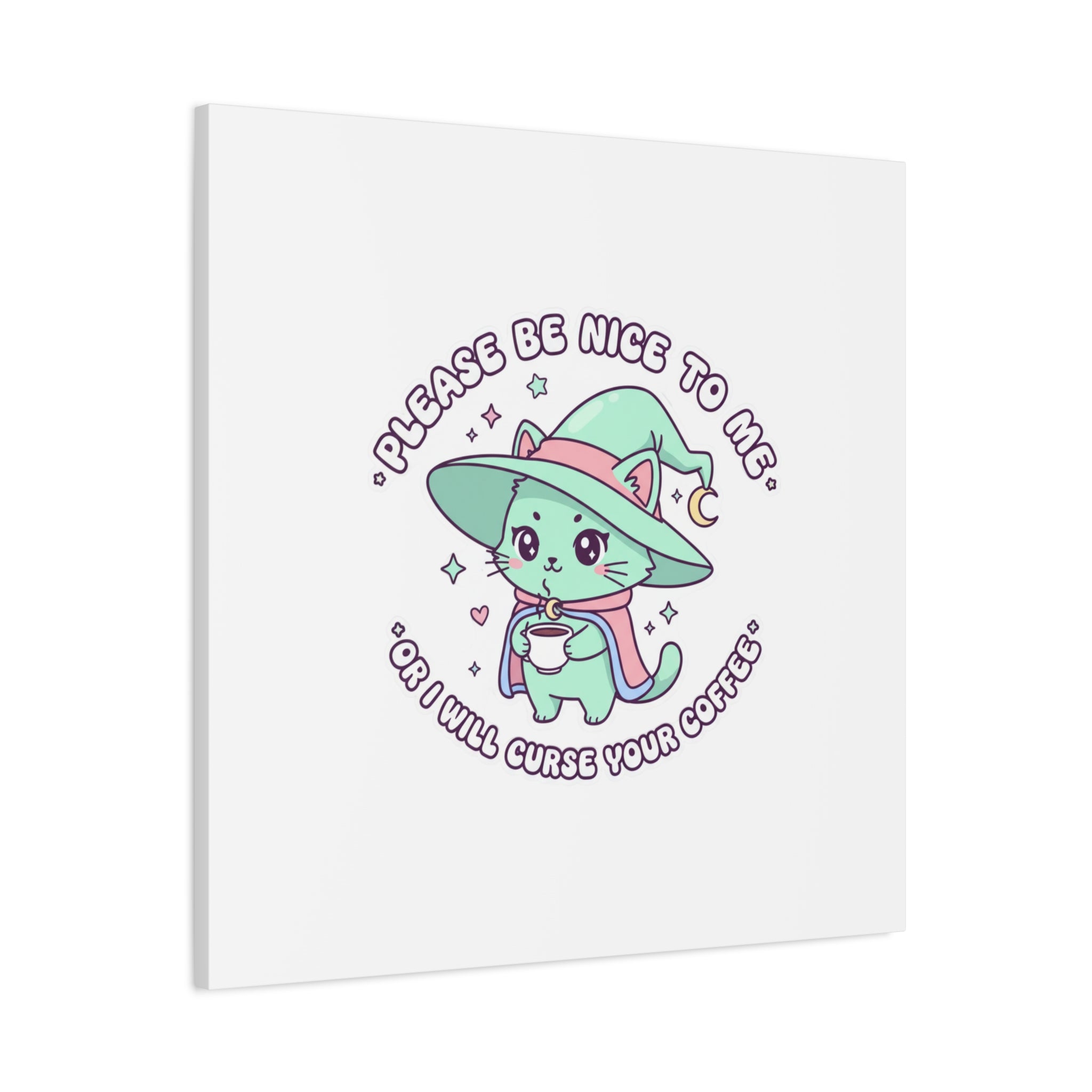 Please Be Nice To Me Canvas | Soft Threat kawaii menacing art