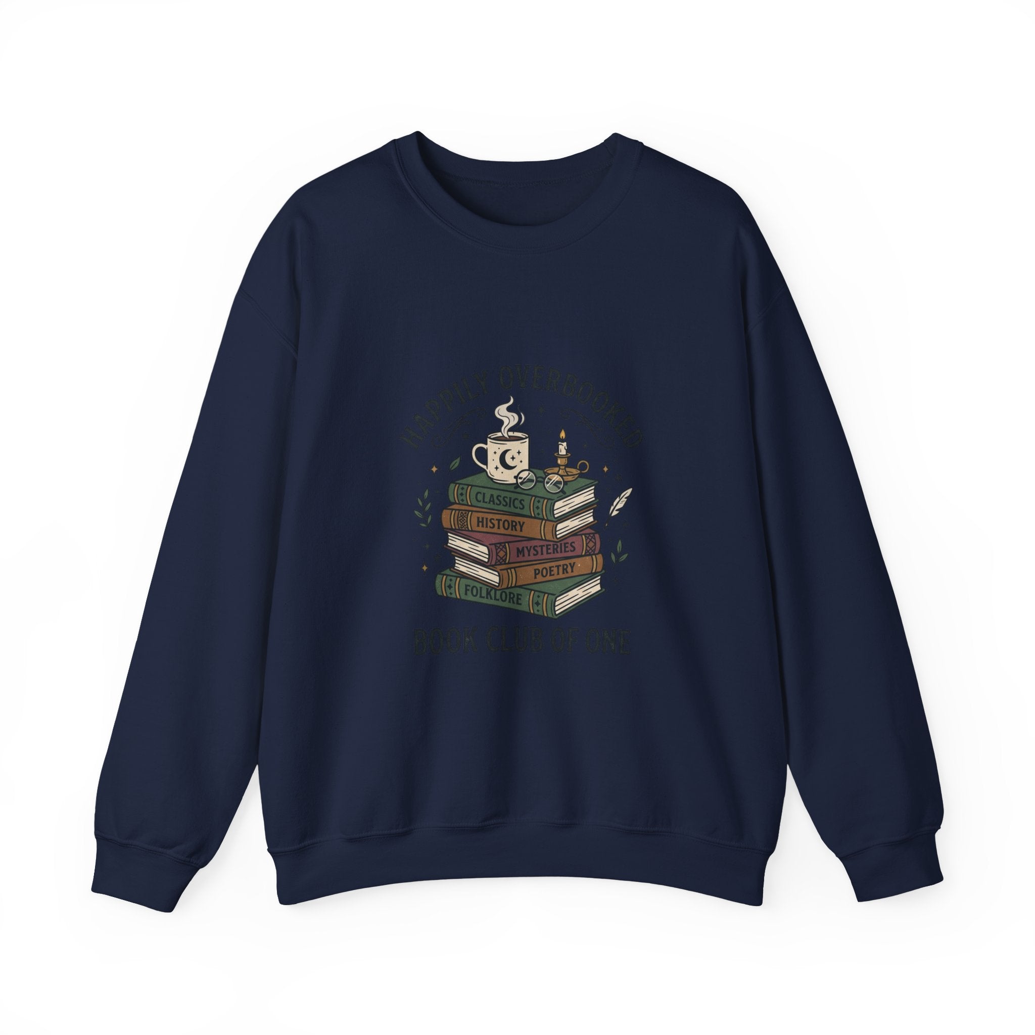 Happily Overbooked 'Book Club of One' Sweatshirt | book lover, cozy reader