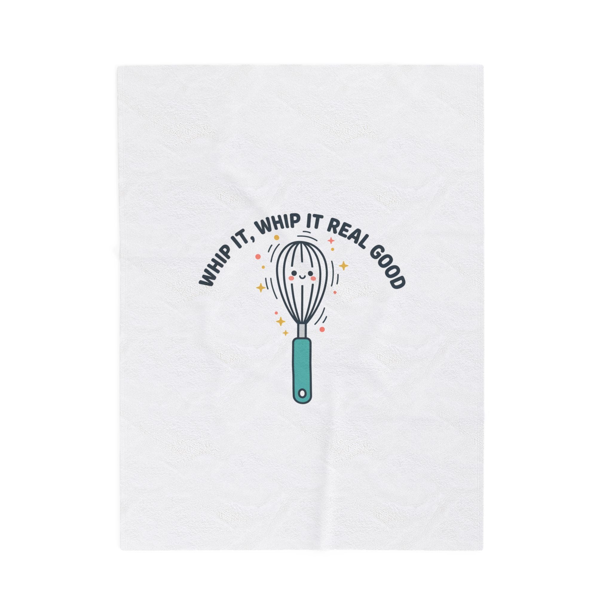 Whip It Whisk Kitchen Pun Velveteen Plush Blanket | kitchen pun towel, cooking humor