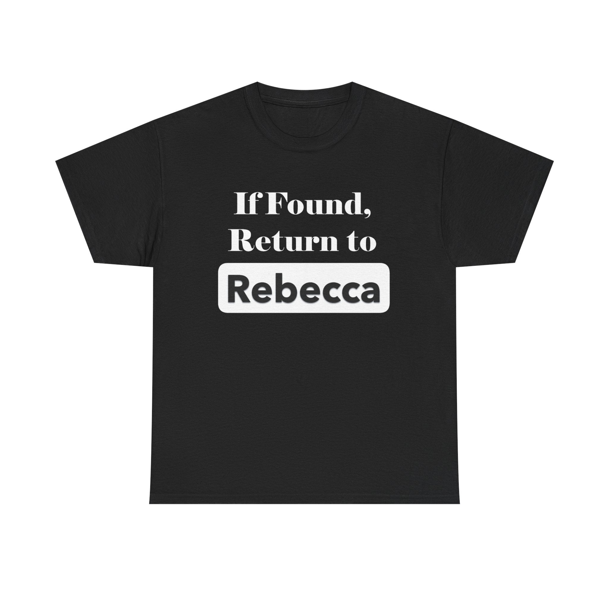 Rebecca Name Tee — Personalized Minimalist White T‑Shirt