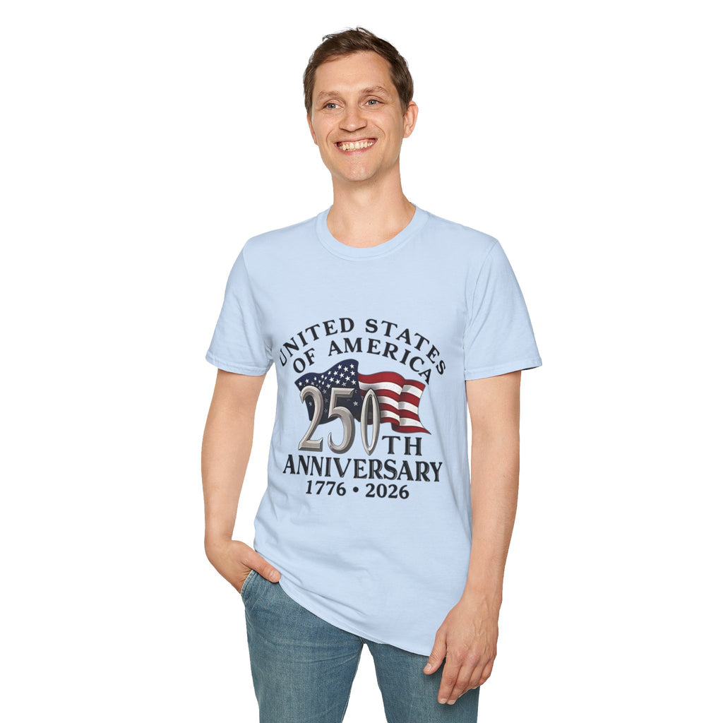 250th Anniversary T-Shirt — United States of America 1776–2026 Flag Tee