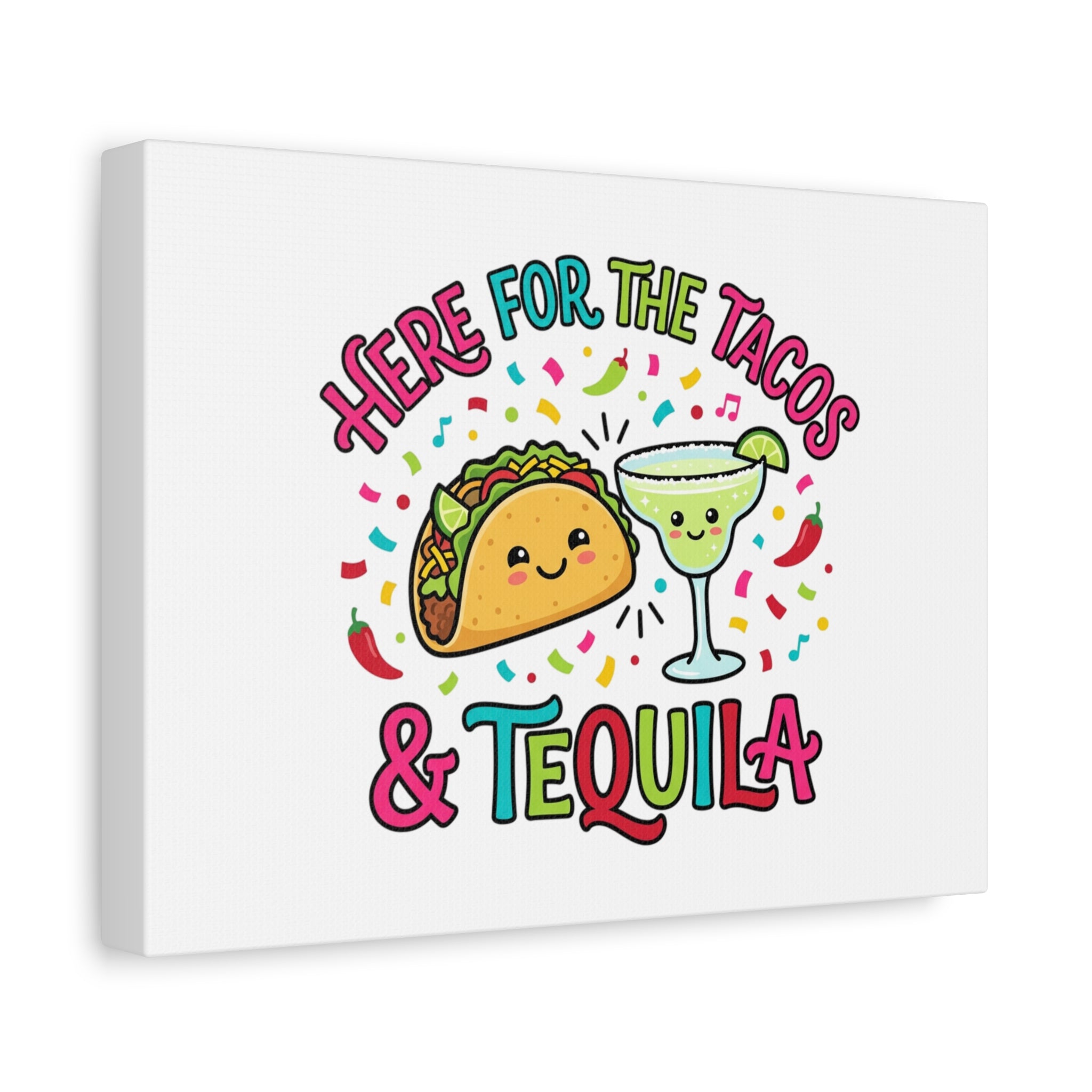 Here for the Tacos & Tequila Canvas | Cinco de Mayo fiesta decor