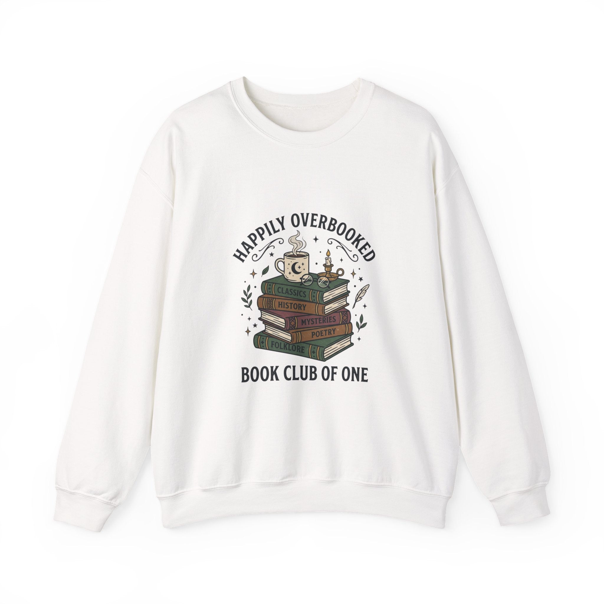 Happily Overbooked 'Book Club of One' Sweatshirt | book lover, cozy reader