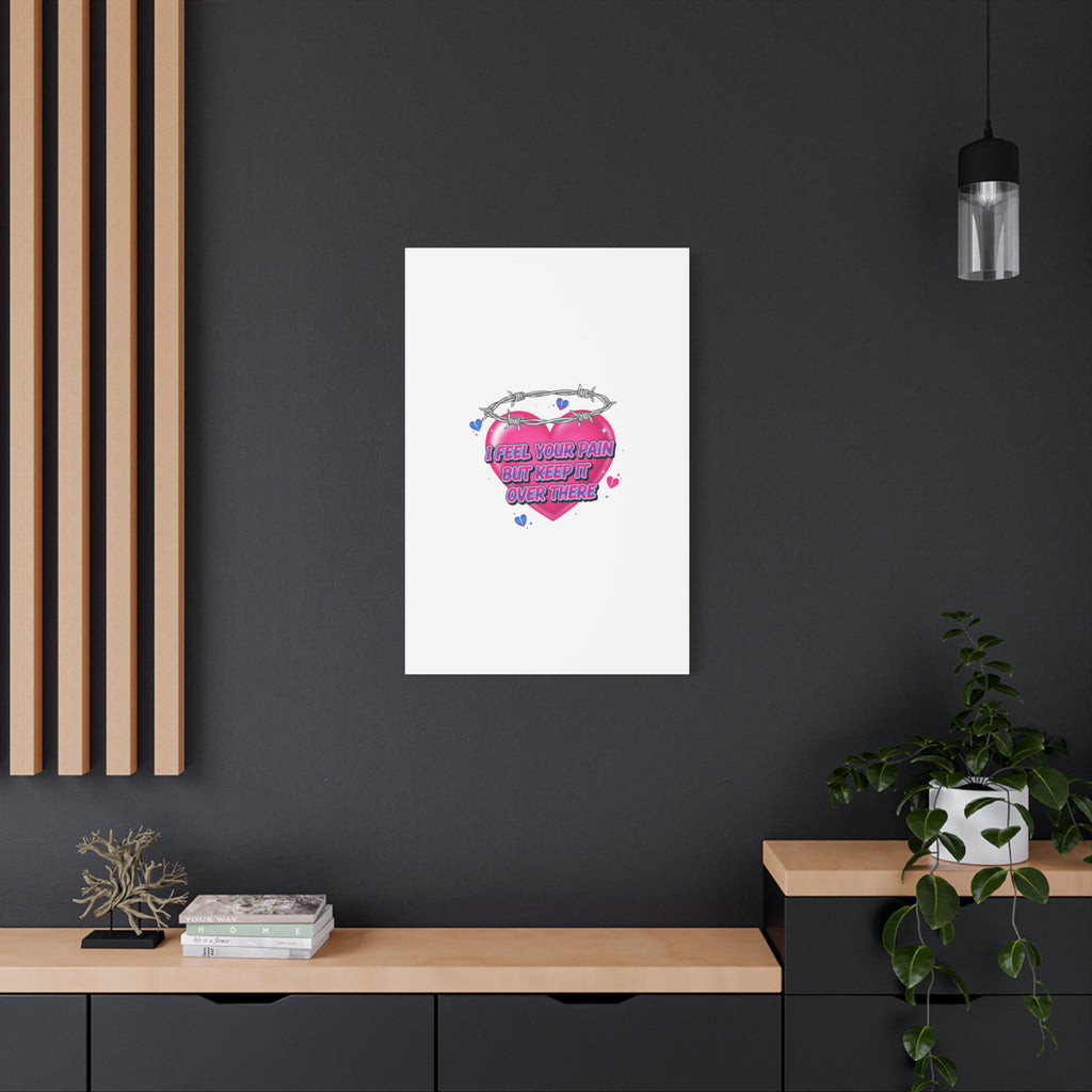 Snarky Neon Heart Airbrush Canvas | Softcore Hater, Y2K nostalgia