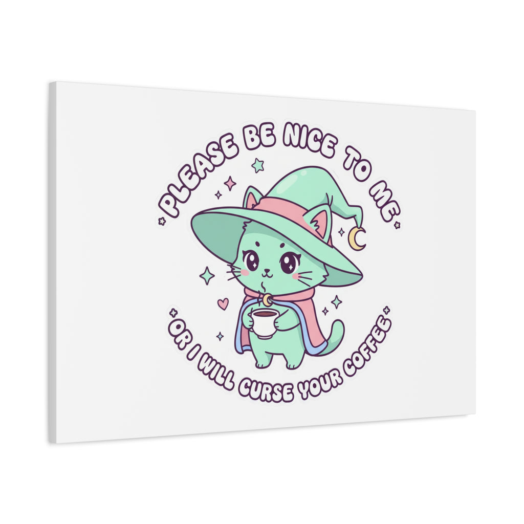 Please Be Nice To Me Canvas | Soft Threat kawaii menacing art