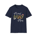 Proud Army Mom T-Shirt — Military Camouflage Boots & Flag Design