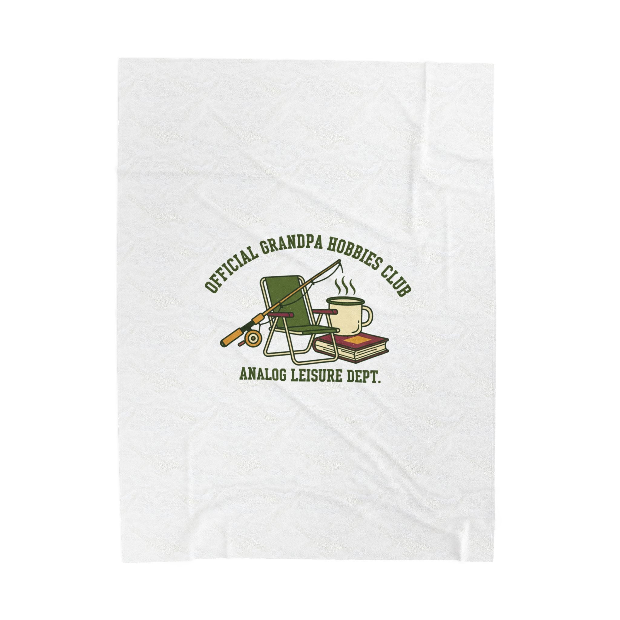 Analog Leisure 'Official Grandpa Hobbies Club' Velveteen Blanket | retro wildlife, country core