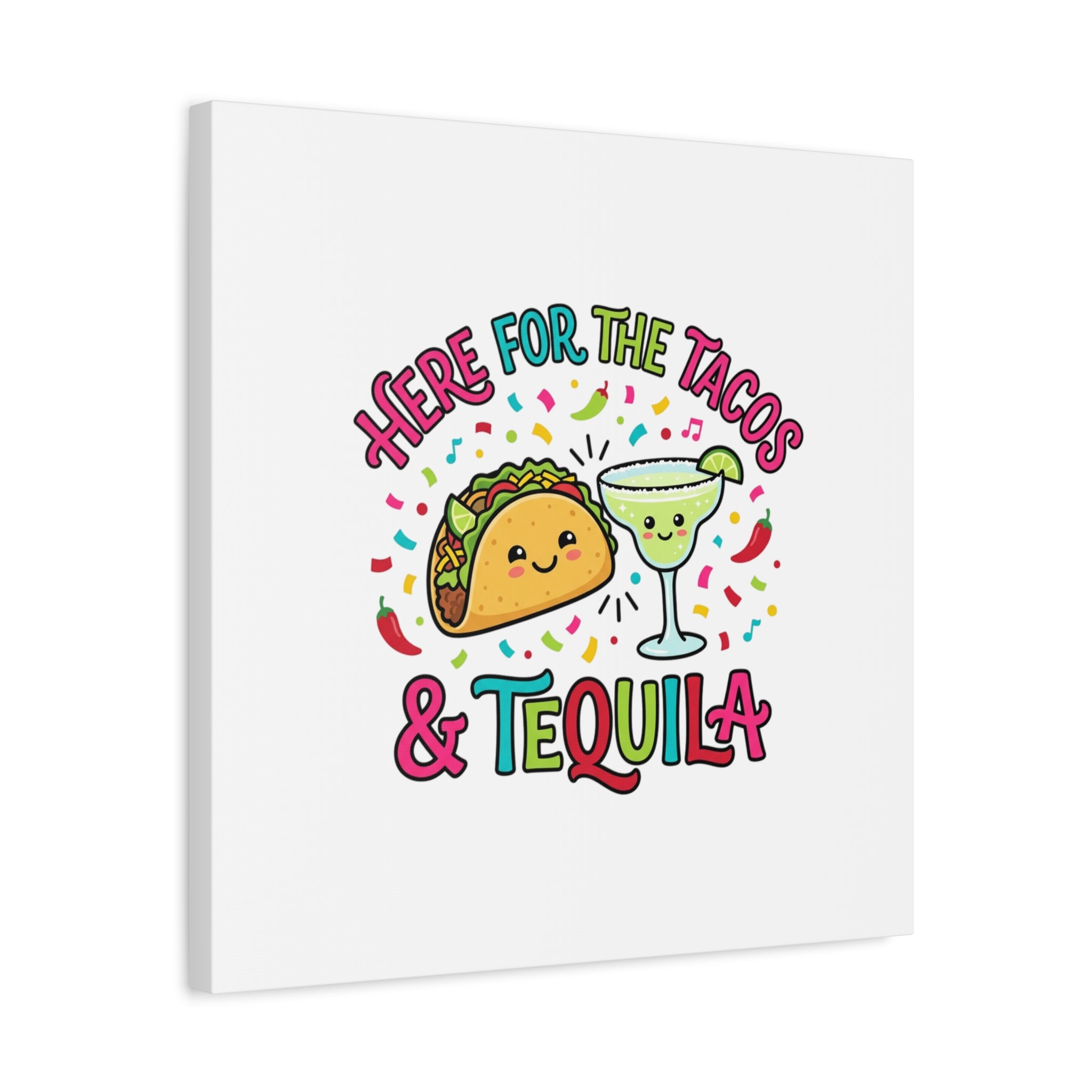 Here for the Tacos & Tequila Canvas | Cinco de Mayo fiesta decor