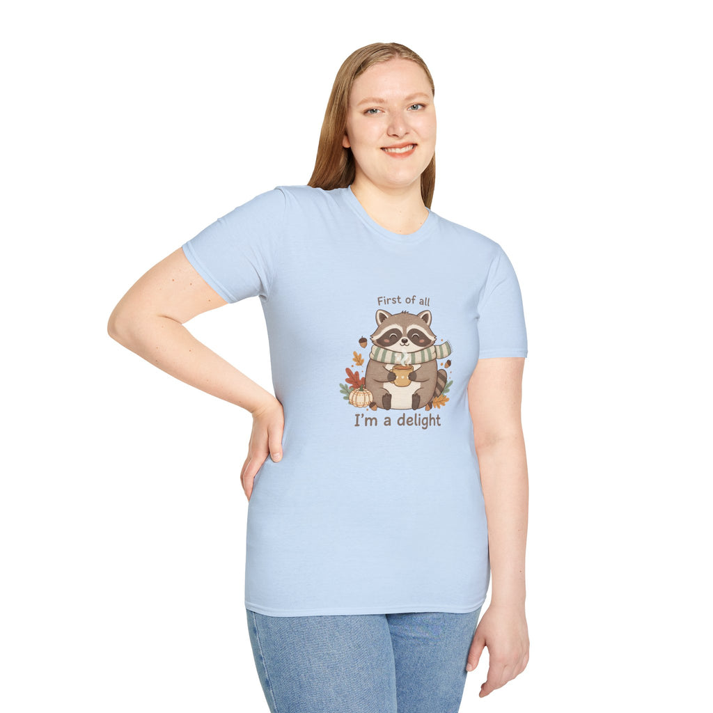 Cozy Raccoon Autumn Shirt | I'm a delight tee