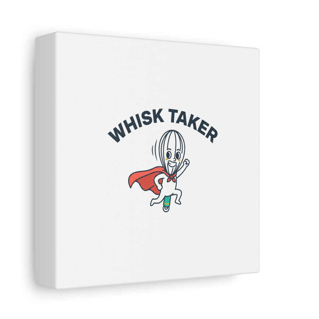 Whisk Taker Canvas, Stretched | Kitchen Pun Minimalism, cooking humor