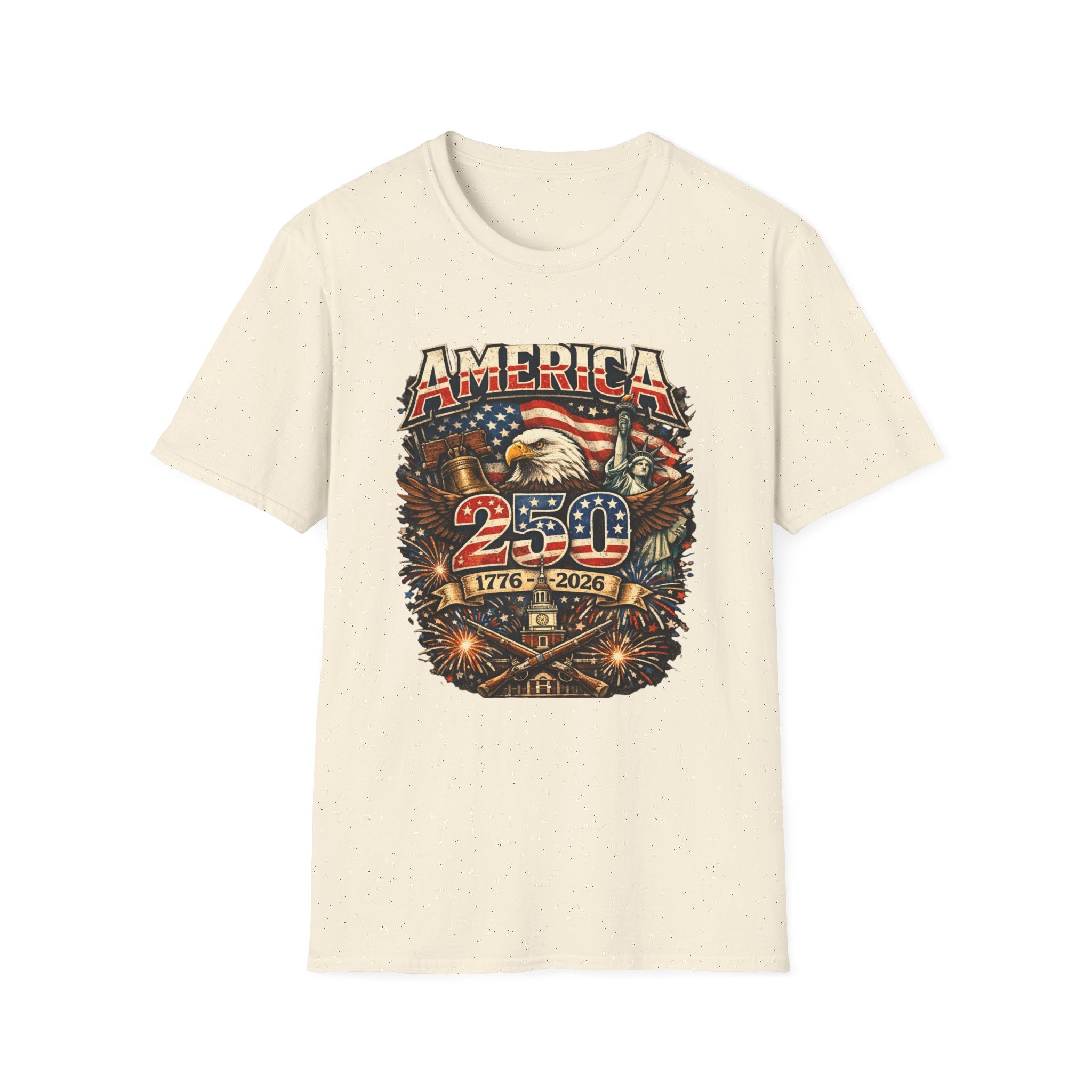America 250 Eagle Flag T-Shirt — 1776–2026 Patriotic Anniversary Tee