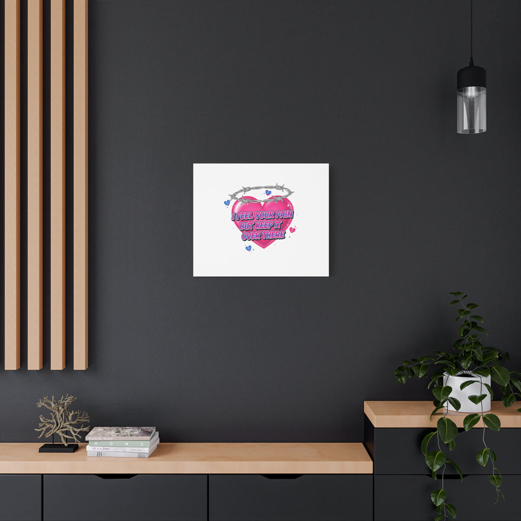 Snarky Neon Heart Airbrush Canvas | Softcore Hater, Y2K nostalgia