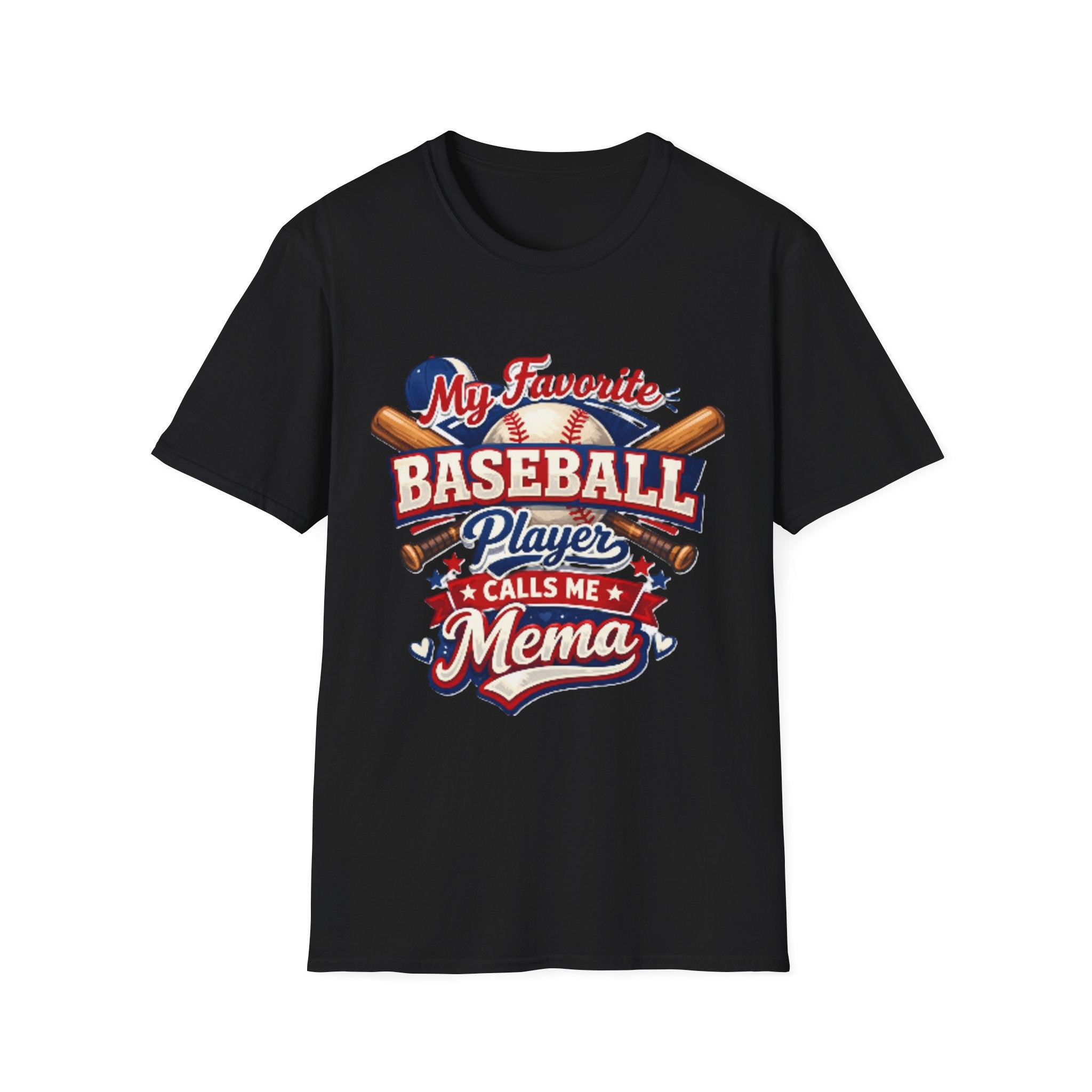 Baseball Mama T-Shirt — “My Favorite Baseball Player Calls Me Mama” Graphic Shirt