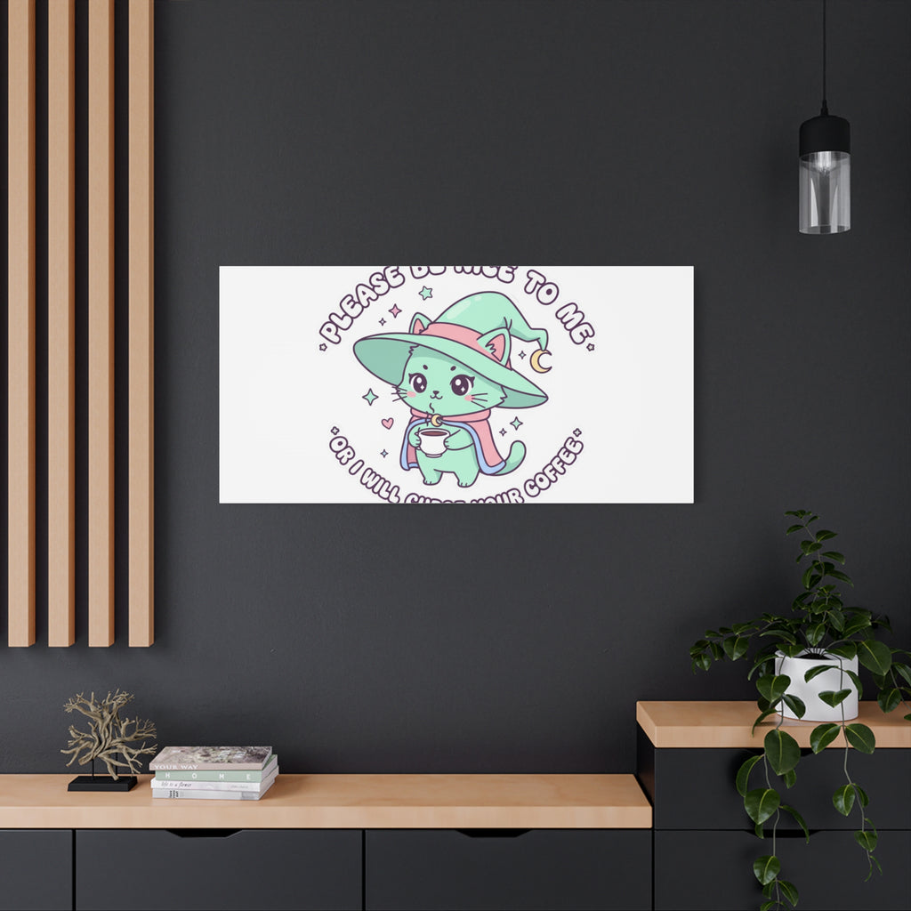 Please Be Nice To Me Canvas | Soft Threat kawaii menacing art