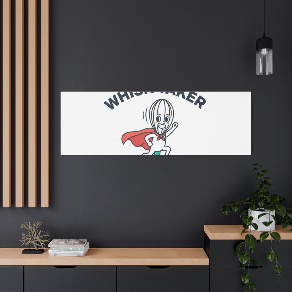 Whisk Taker Canvas, Stretched | Kitchen Pun Minimalism, cooking humor