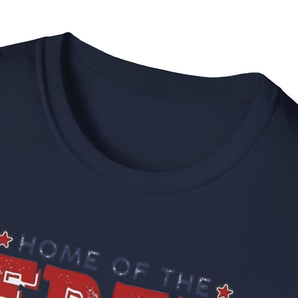 Patriotic Eagle T-Shirt — "Home of the Free Because of the Brave"