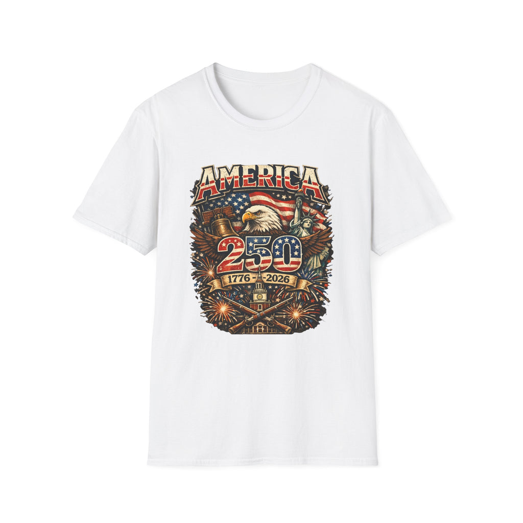 America 250 Eagle Flag T-Shirt — 1776–2026 Patriotic Anniversary Tee