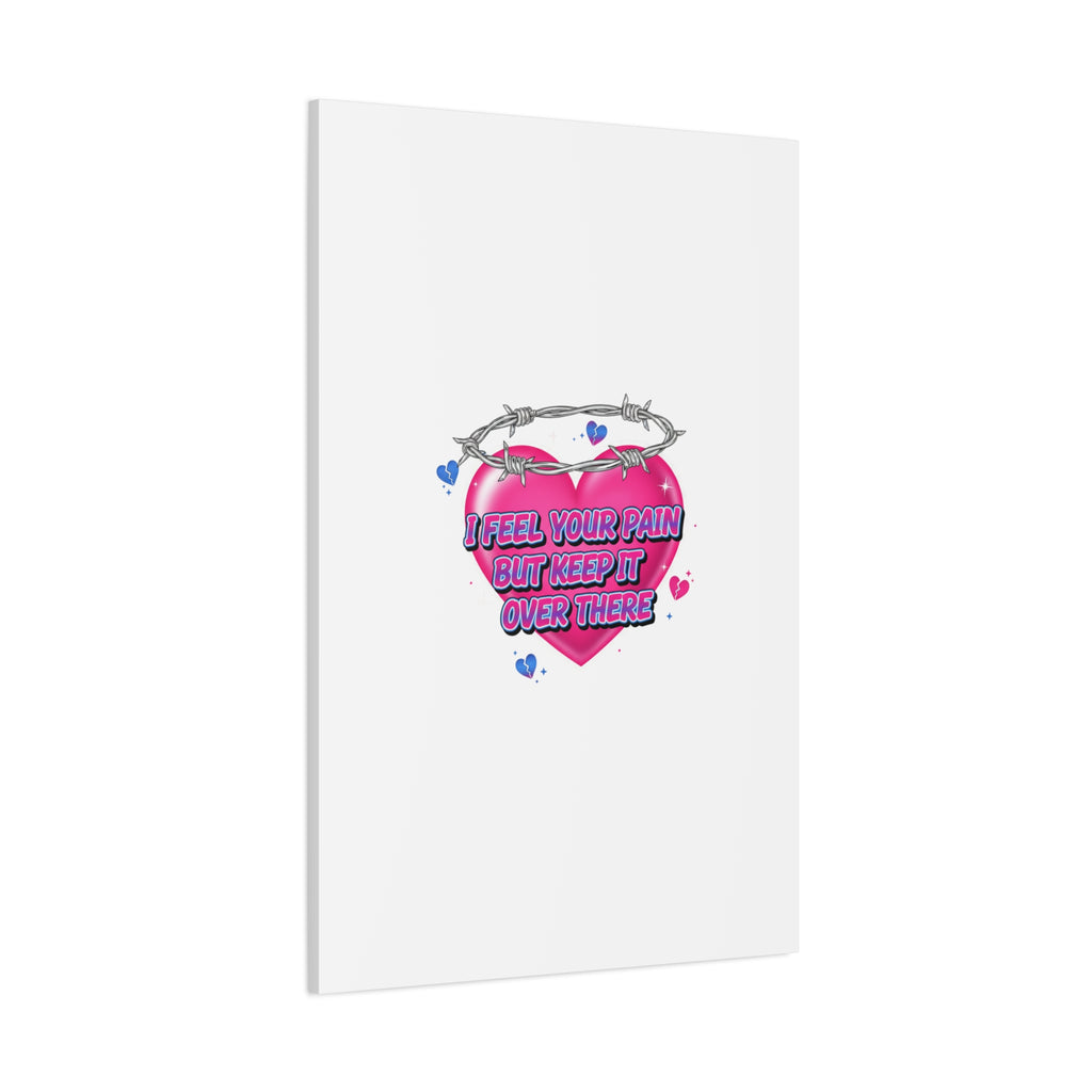 Snarky Neon Heart Airbrush Canvas | Softcore Hater, Y2K nostalgia