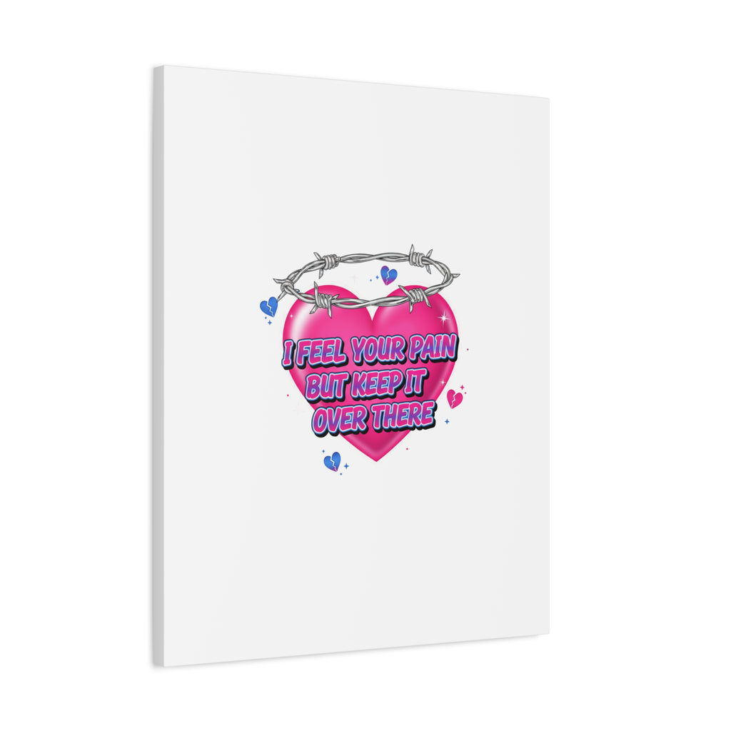 Snarky Neon Heart Airbrush Canvas | Softcore Hater, Y2K nostalgia