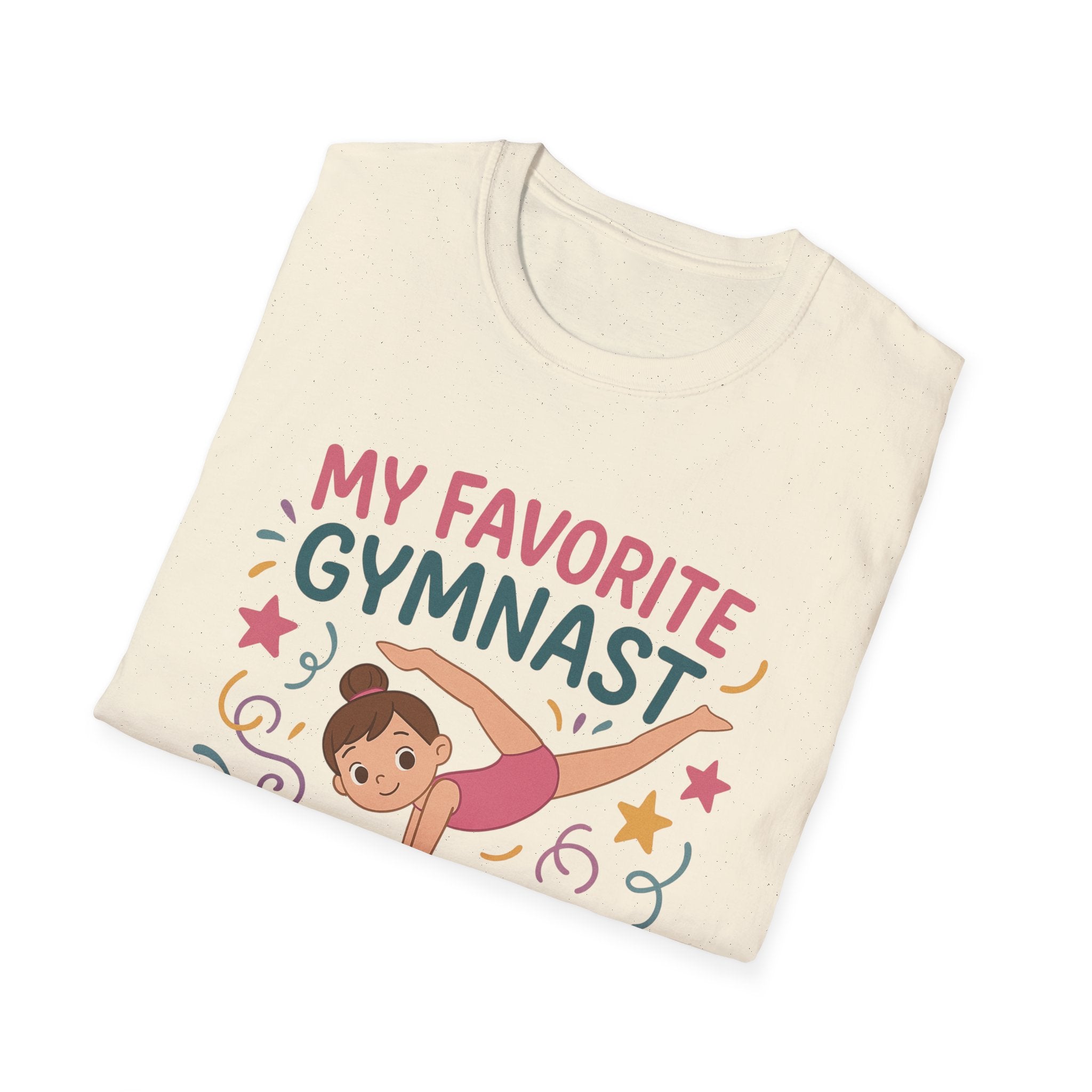 Gymnast Mom T‑Shirt — "My Favorite Gymnast Calls Me Mom" Cute Athletic Mom Tee