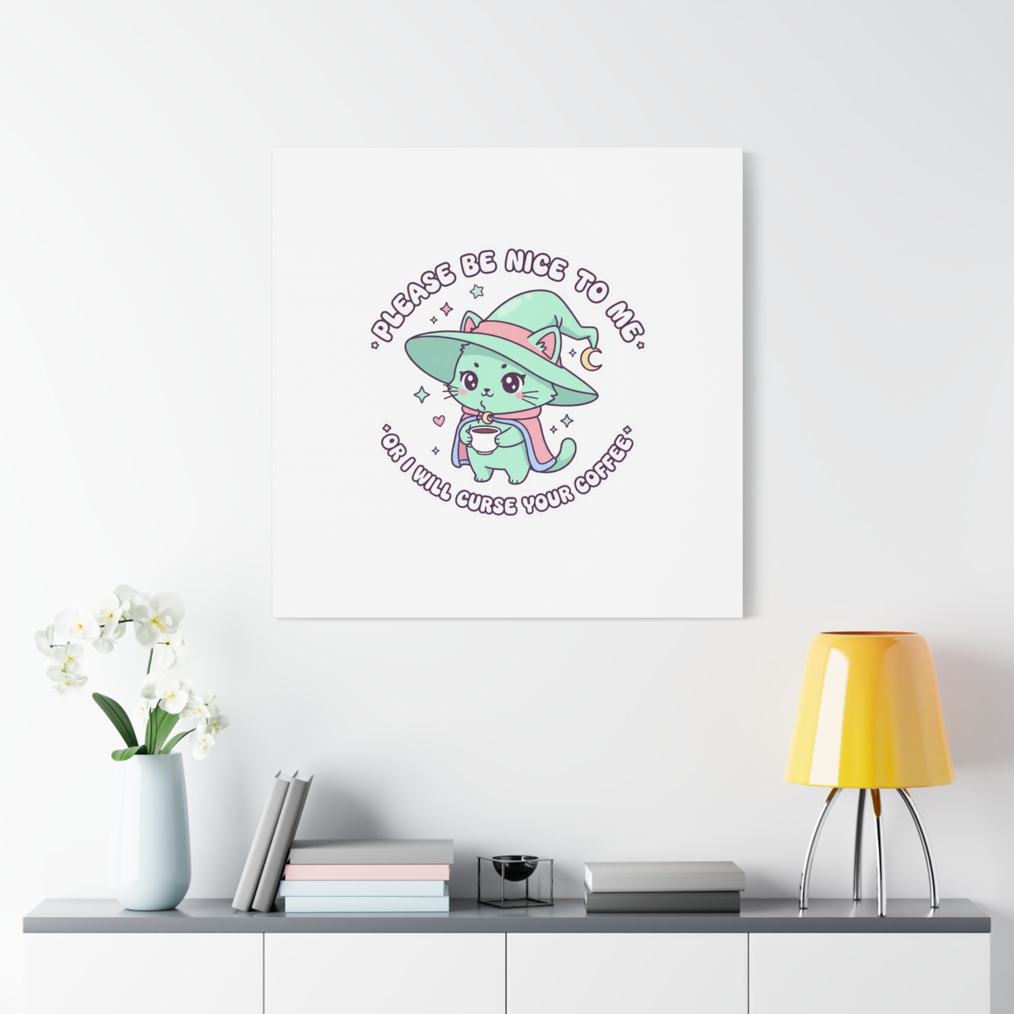 Please Be Nice To Me Canvas | Soft Threat kawaii menacing art