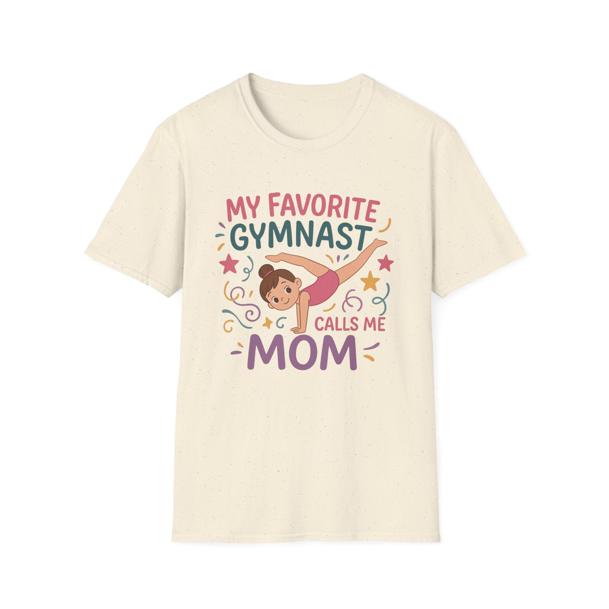 Gymnast Mom T‑Shirt — "My Favorite Gymnast Calls Me Mom" Cute Athletic Mom Tee