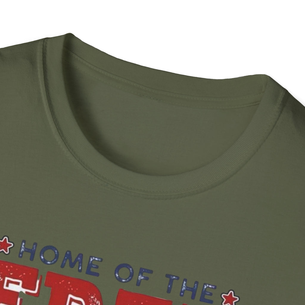 Patriotic Eagle T-Shirt — "Home of the Free Because of the Brave"