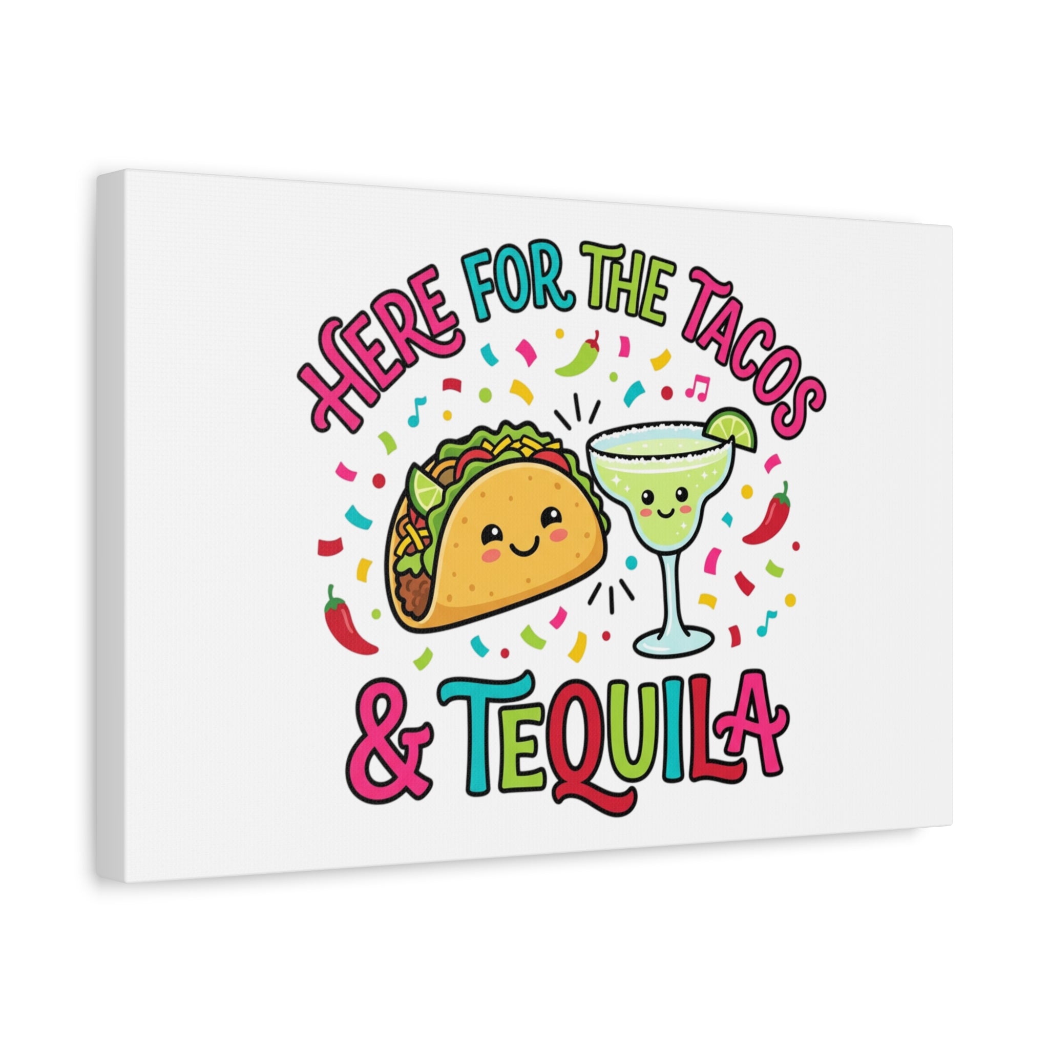 Here for the Tacos & Tequila Canvas | Cinco de Mayo fiesta decor