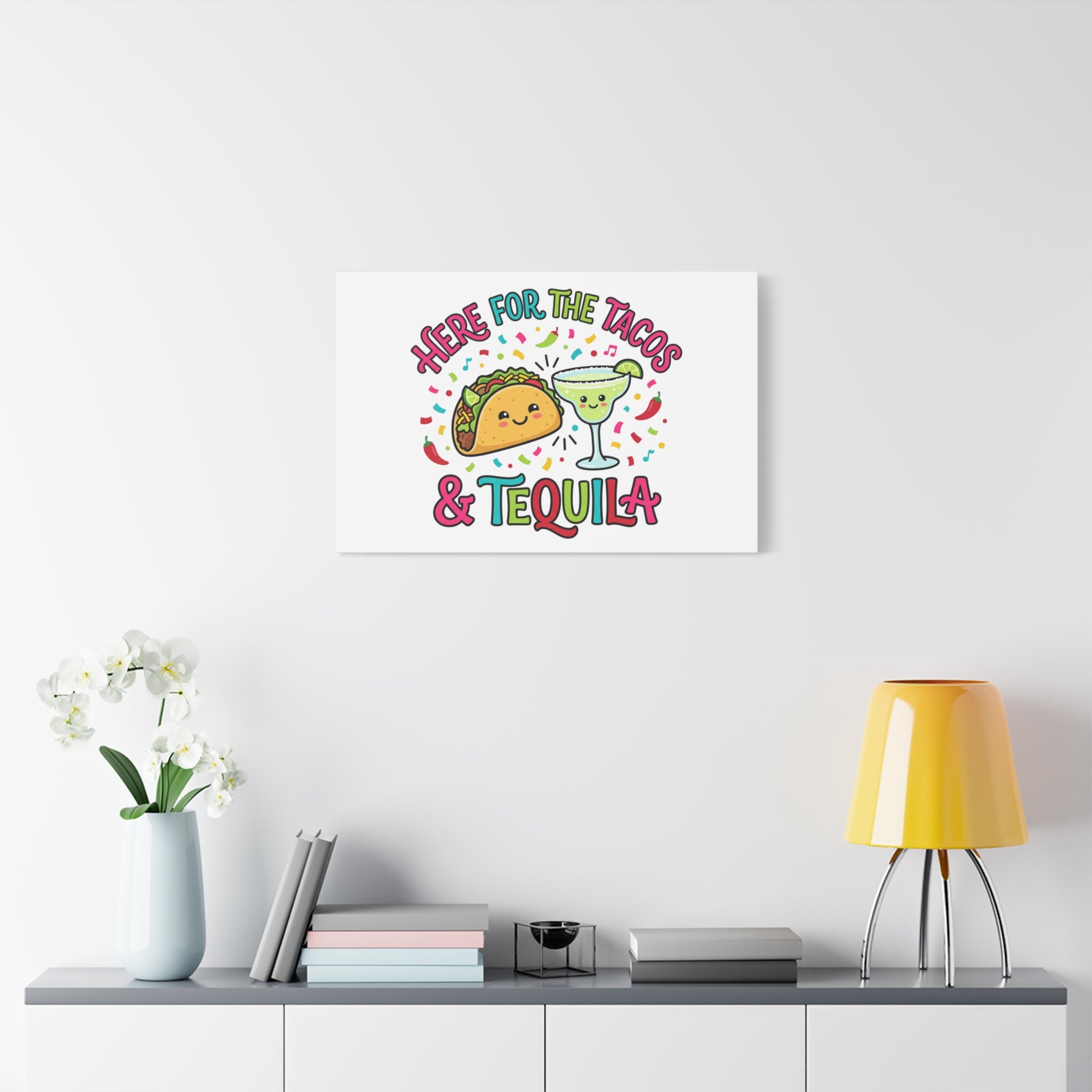 Here for the Tacos & Tequila Canvas | Cinco de Mayo fiesta decor
