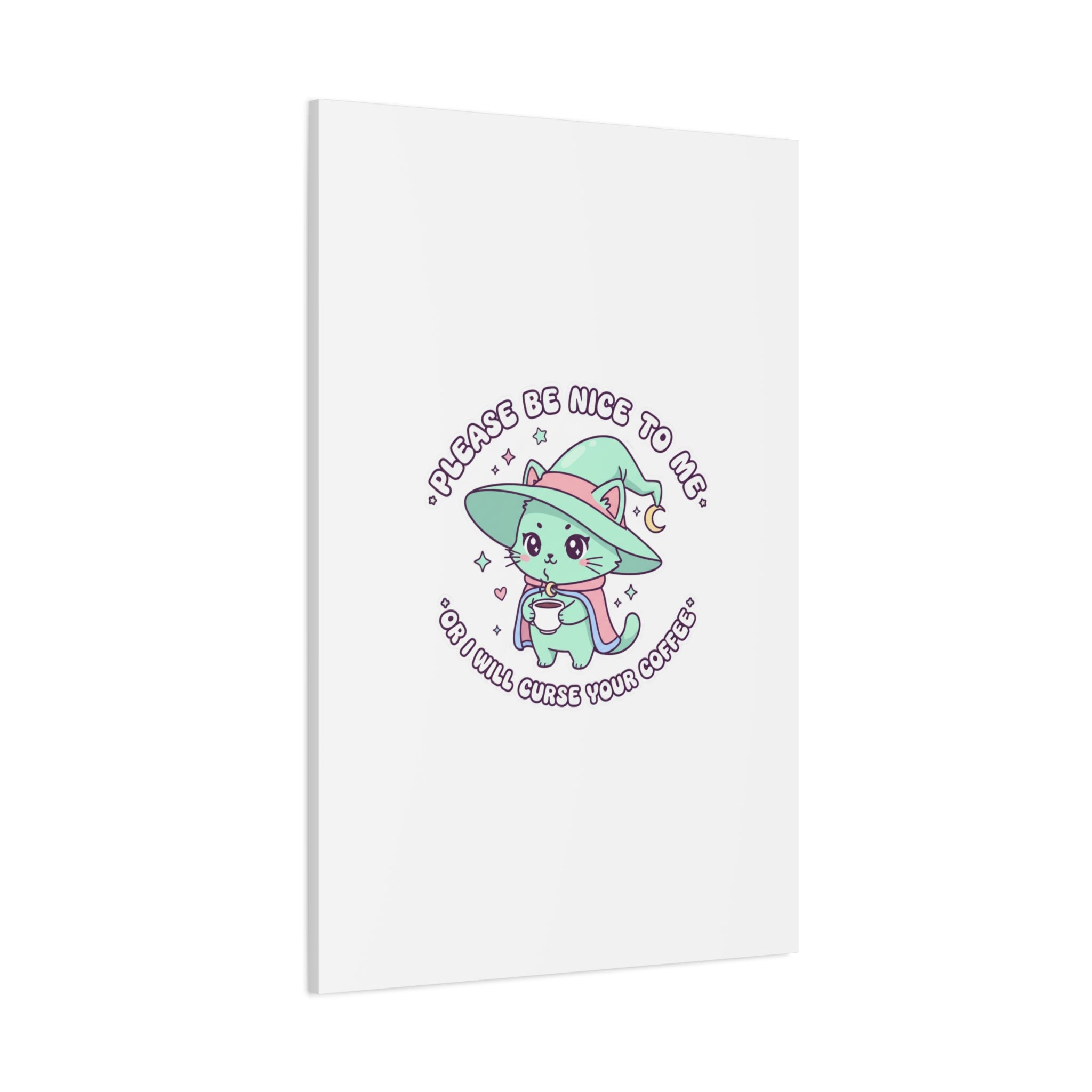 Please Be Nice To Me Canvas | Soft Threat kawaii menacing art