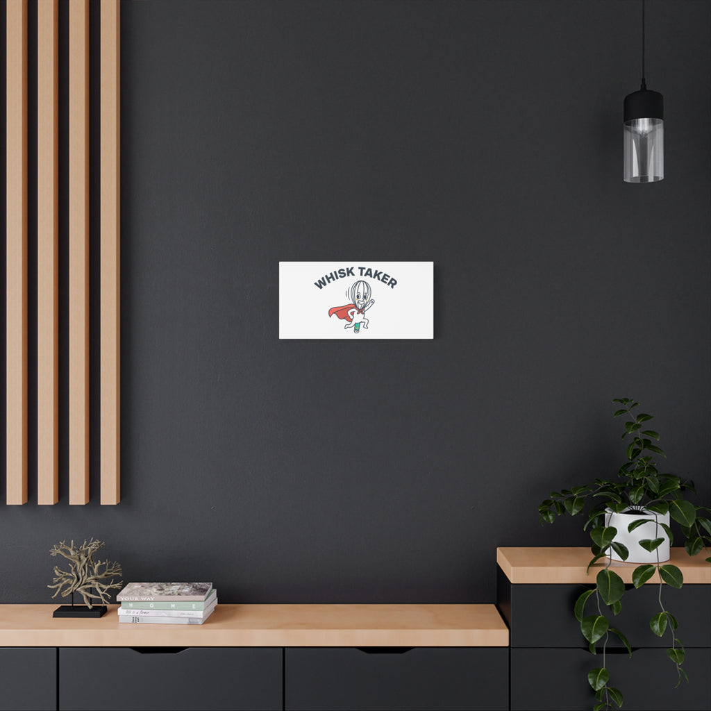 Whisk Taker Canvas, Stretched | Kitchen Pun Minimalism, cooking humor