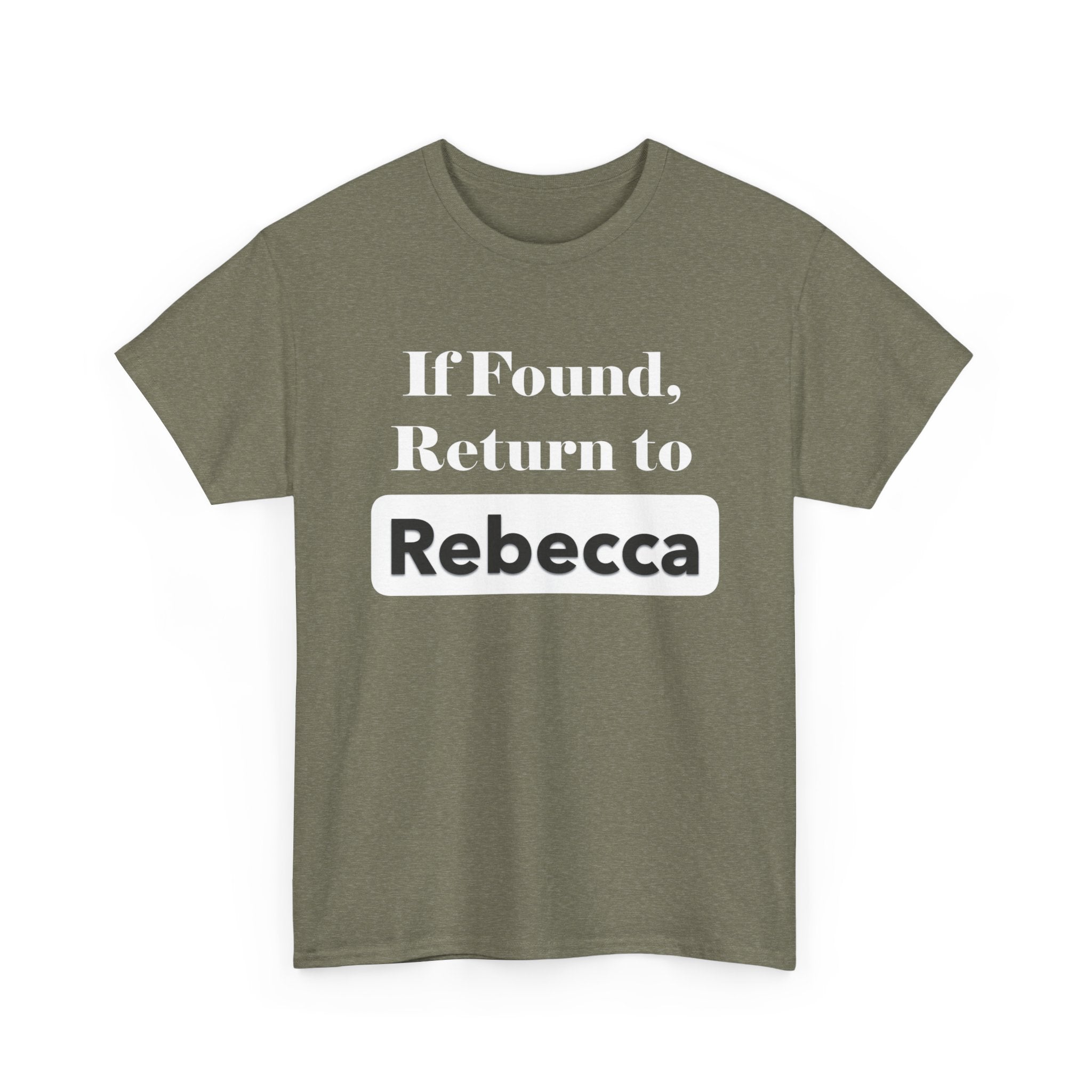 Rebecca Name Tee — Personalized Minimalist White T‑Shirt