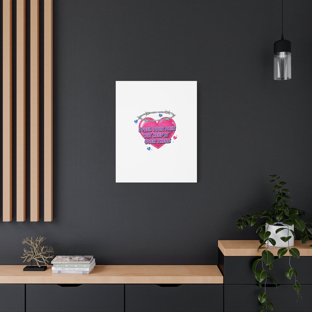 Snarky Neon Heart Airbrush Canvas | Softcore Hater, Y2K nostalgia