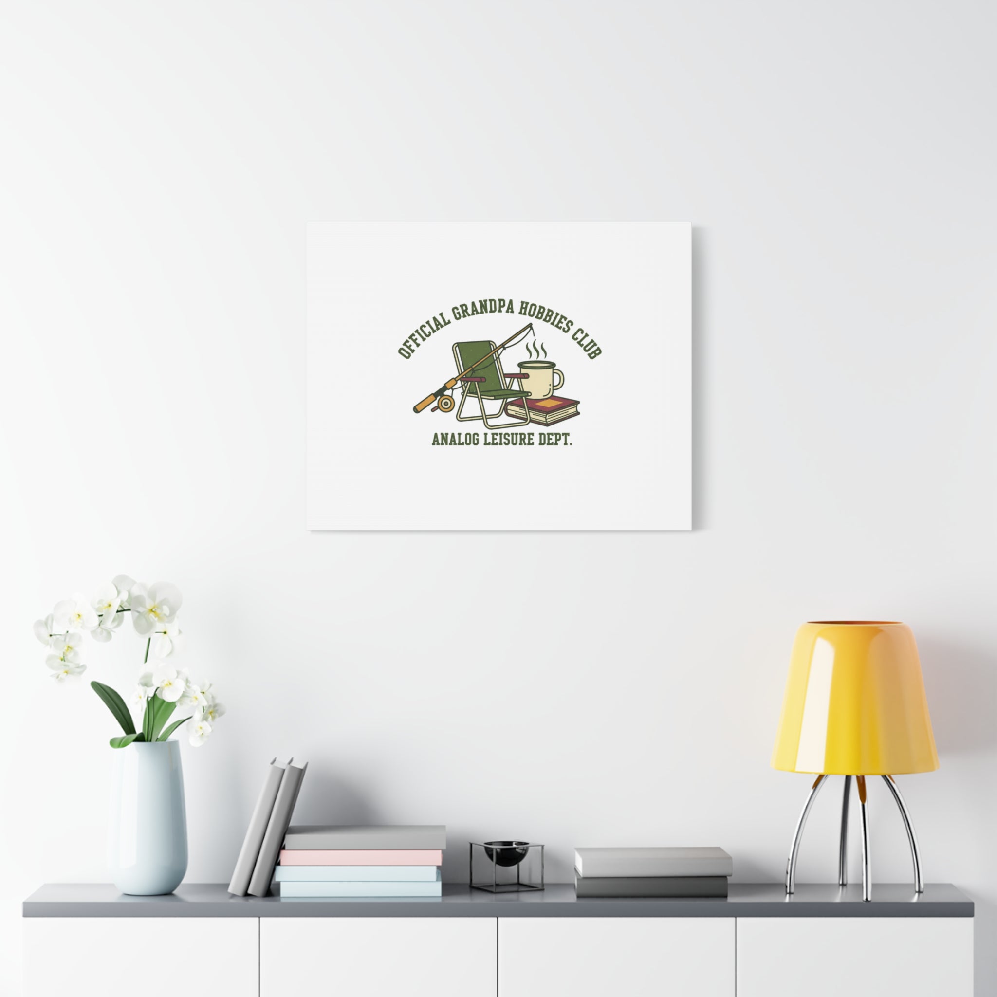 Analog Leisure Dept. Fishing Graphic Canvas | Grandpa Core, Retro Wildlife