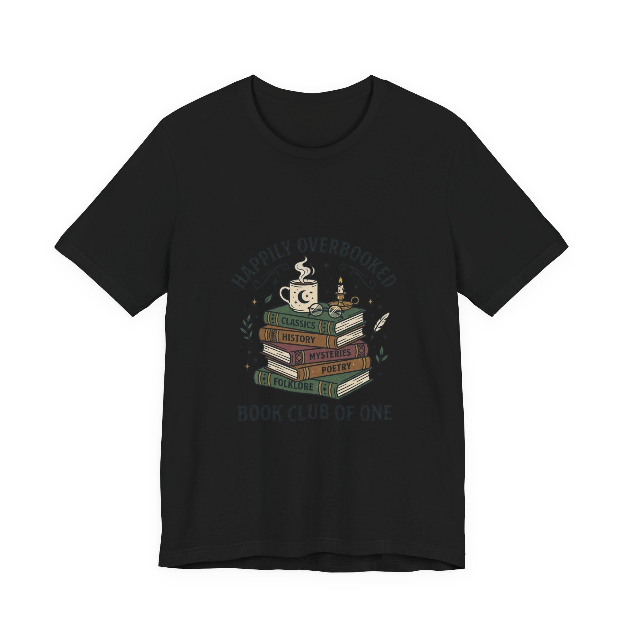 Happily Overbooked Bookish Tee | Book Lover Shirt, Reading Shirt