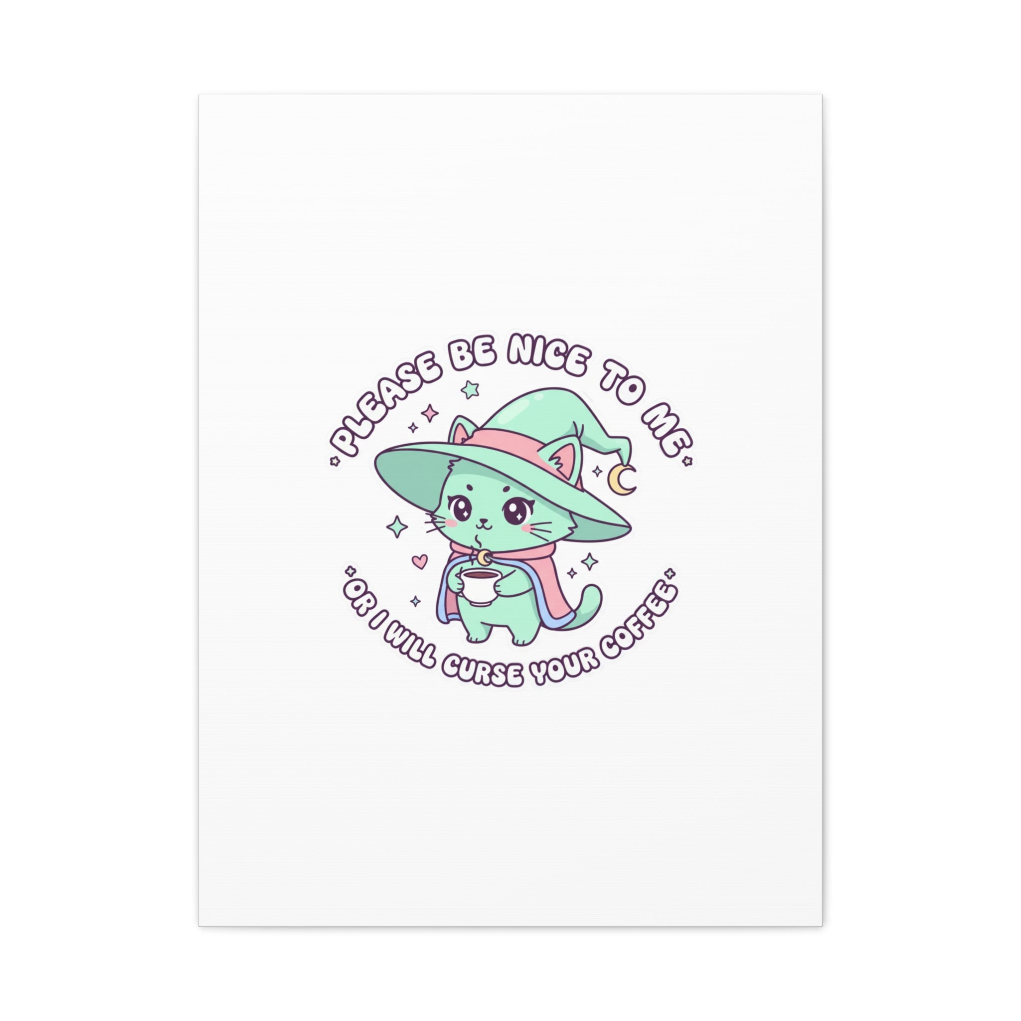 Please Be Nice To Me Canvas | Soft Threat kawaii menacing art