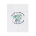 Please Be Nice To Me Plush Blanket | kawaii threat, pastel cute menacing