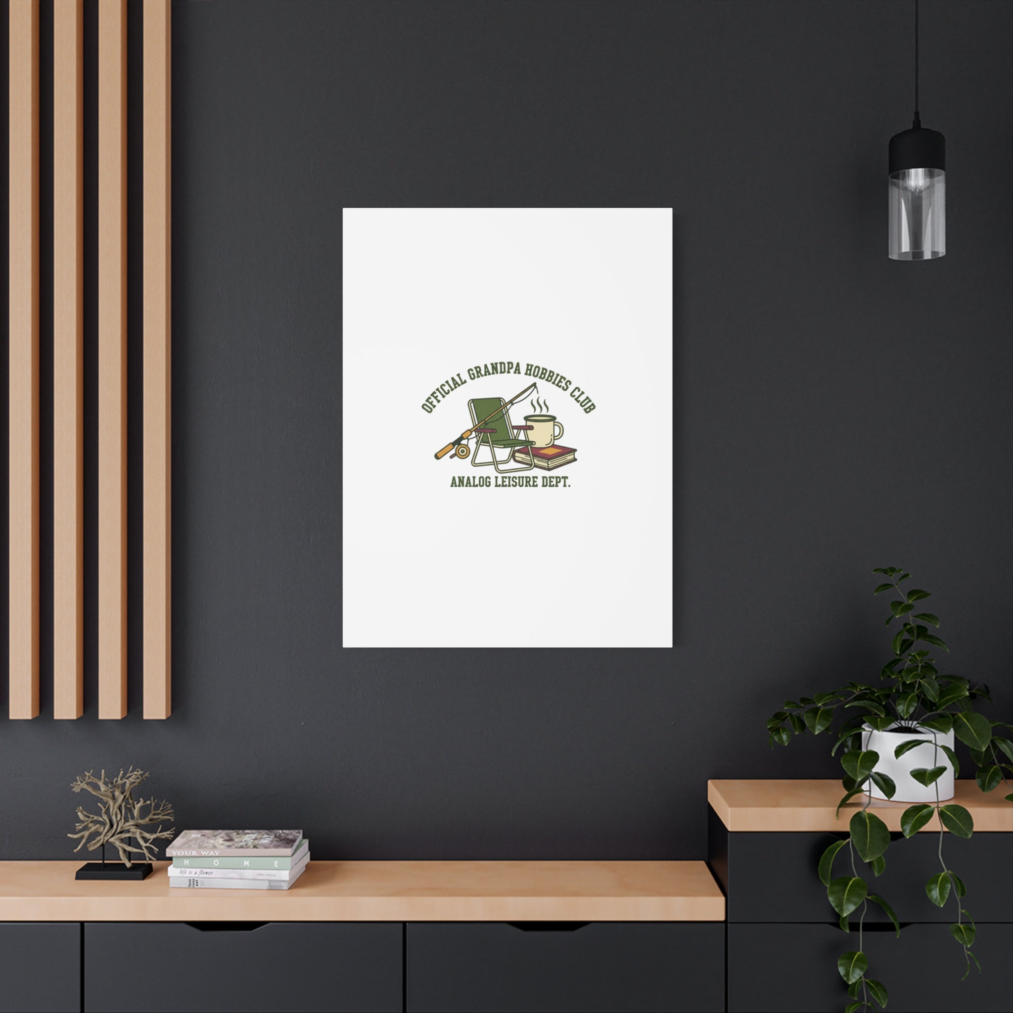 Analog Leisure Dept. Fishing Graphic Canvas | Grandpa Core, Retro Wildlife