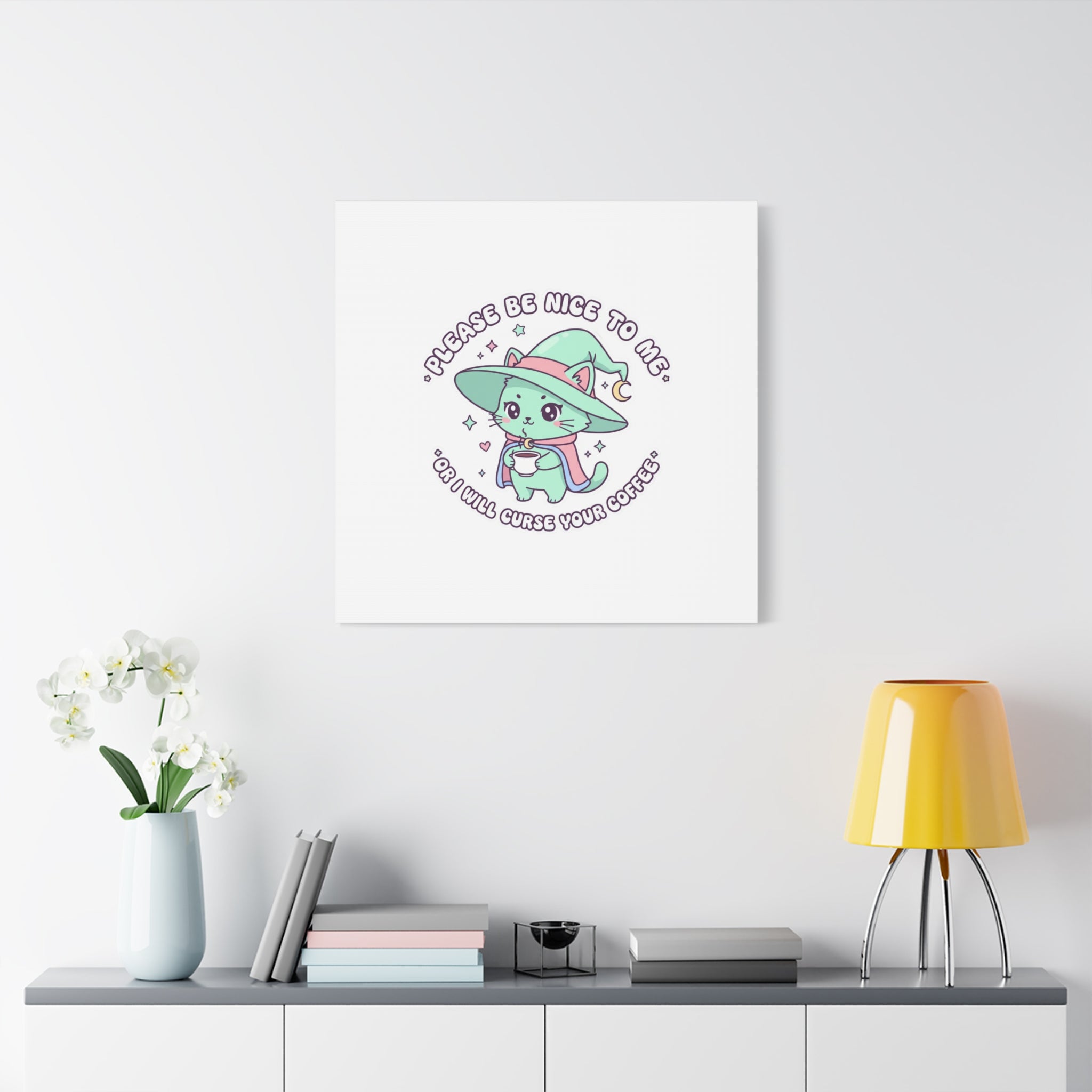 Please Be Nice To Me Canvas | Soft Threat kawaii menacing art