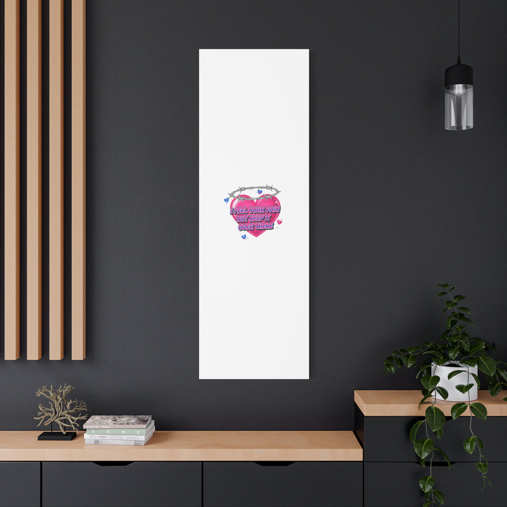 Snarky Neon Heart Airbrush Canvas | Softcore Hater, Y2K nostalgia