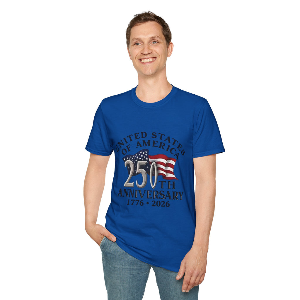 250th Anniversary T-Shirt — United States of America 1776–2026 Flag Tee
