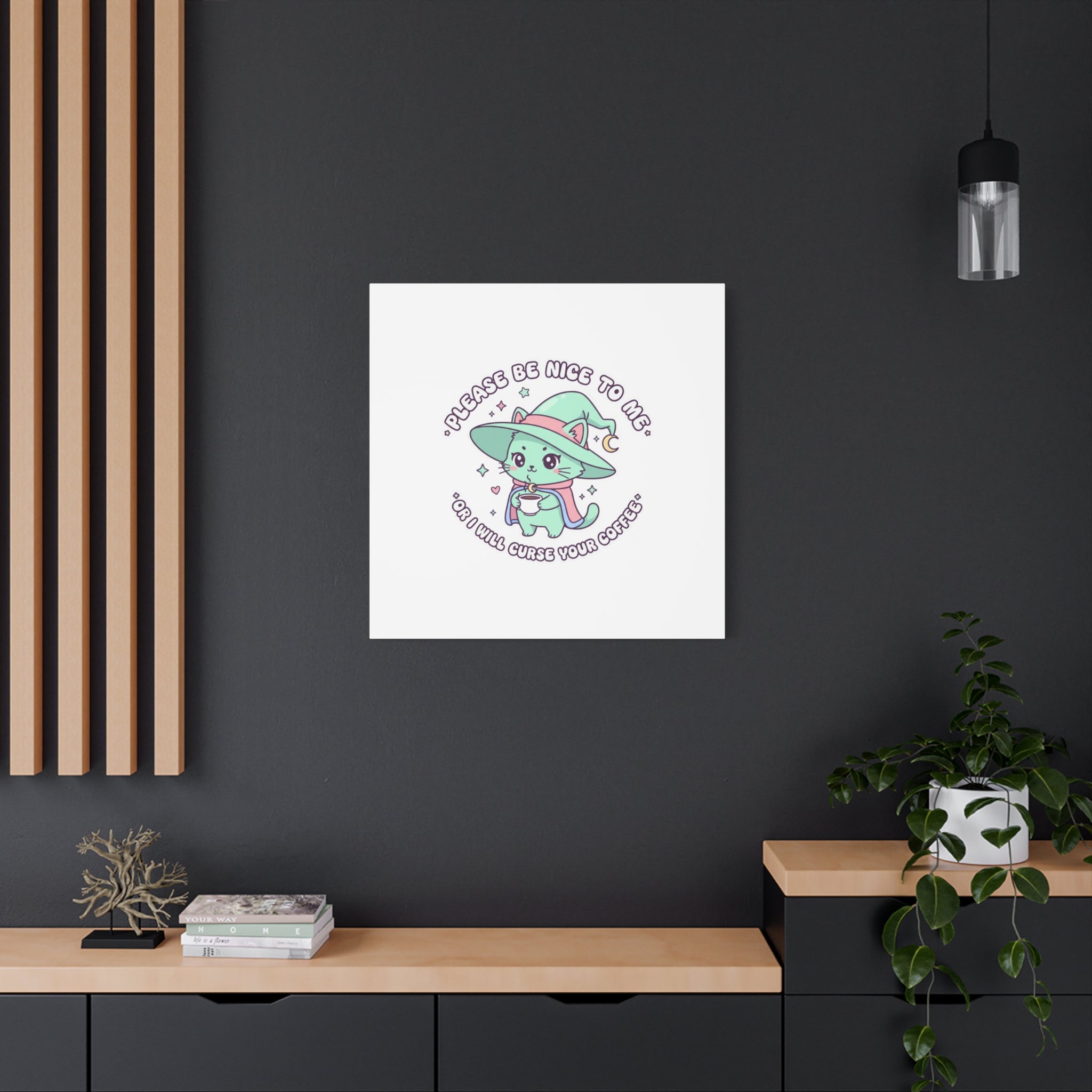 Please Be Nice To Me Canvas | Soft Threat kawaii menacing art