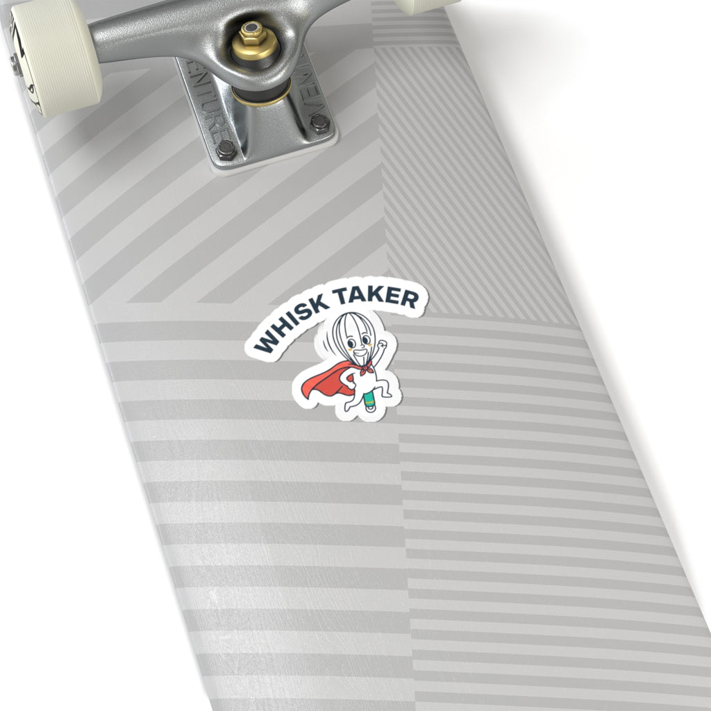 Whisk Taker Sticker | kitchen pun sticker, foodie humor
