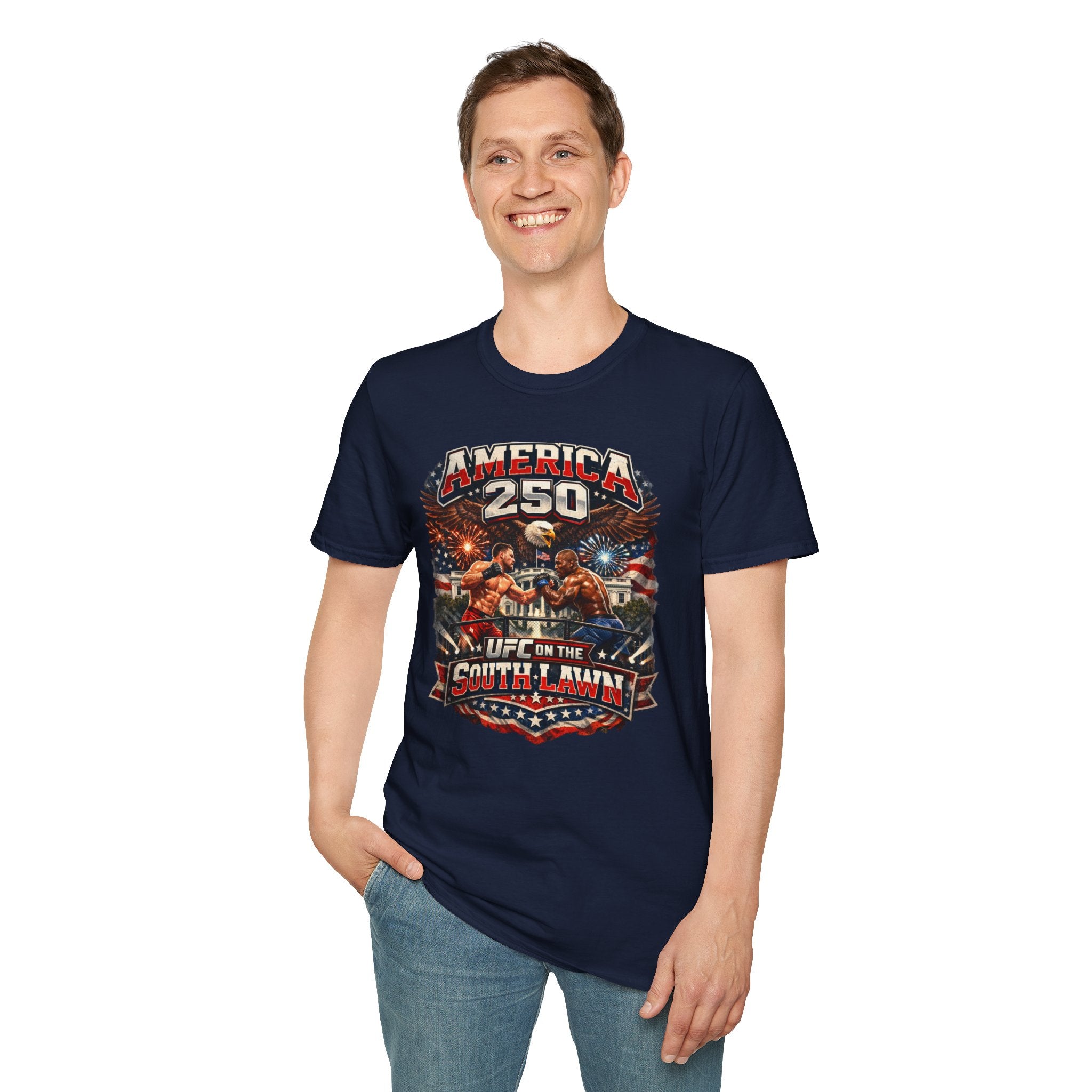 T-Shirt — America 250 Patriotic UFC Fireworks Design