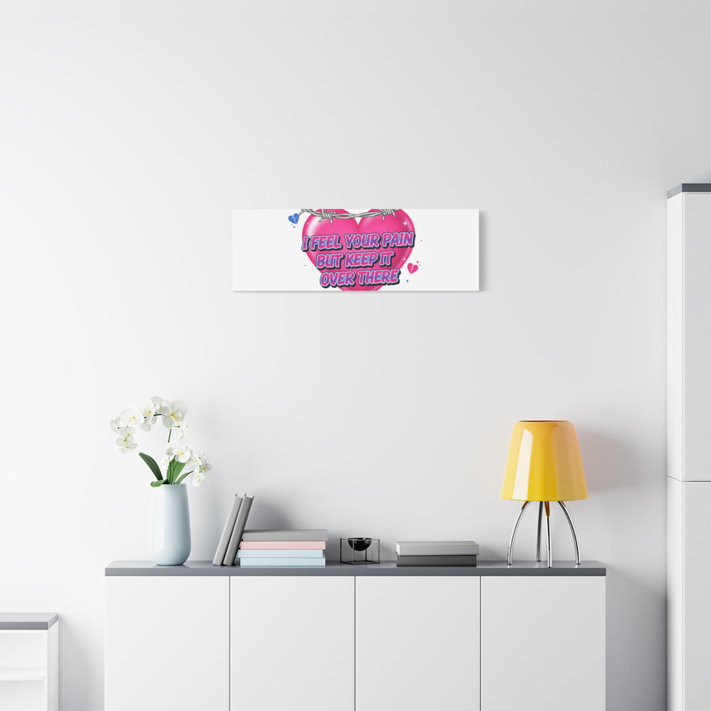 Snarky Neon Heart Airbrush Canvas | Softcore Hater, Y2K nostalgia