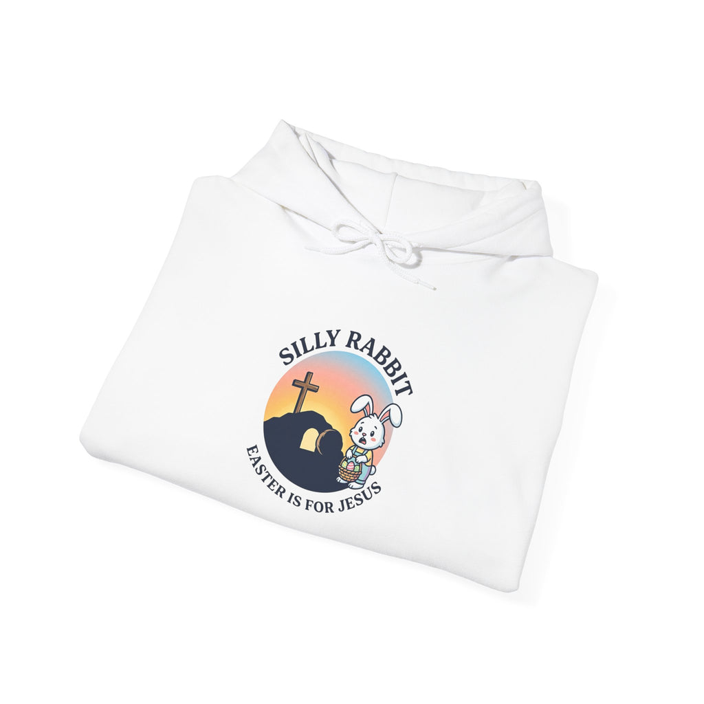 He Is Risen Bunny Hoodie | Christian Easter shirt, faith-based humor