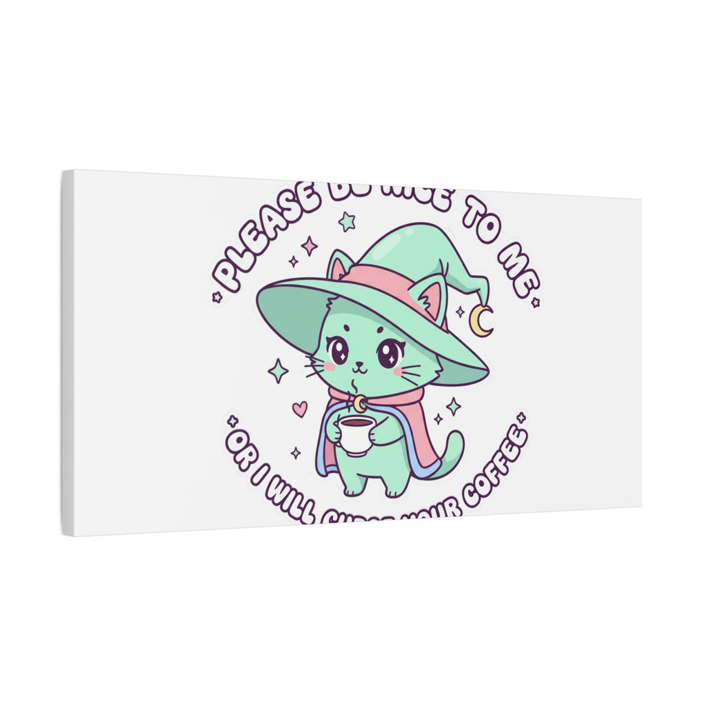 Please Be Nice To Me Canvas | Soft Threat kawaii menacing art