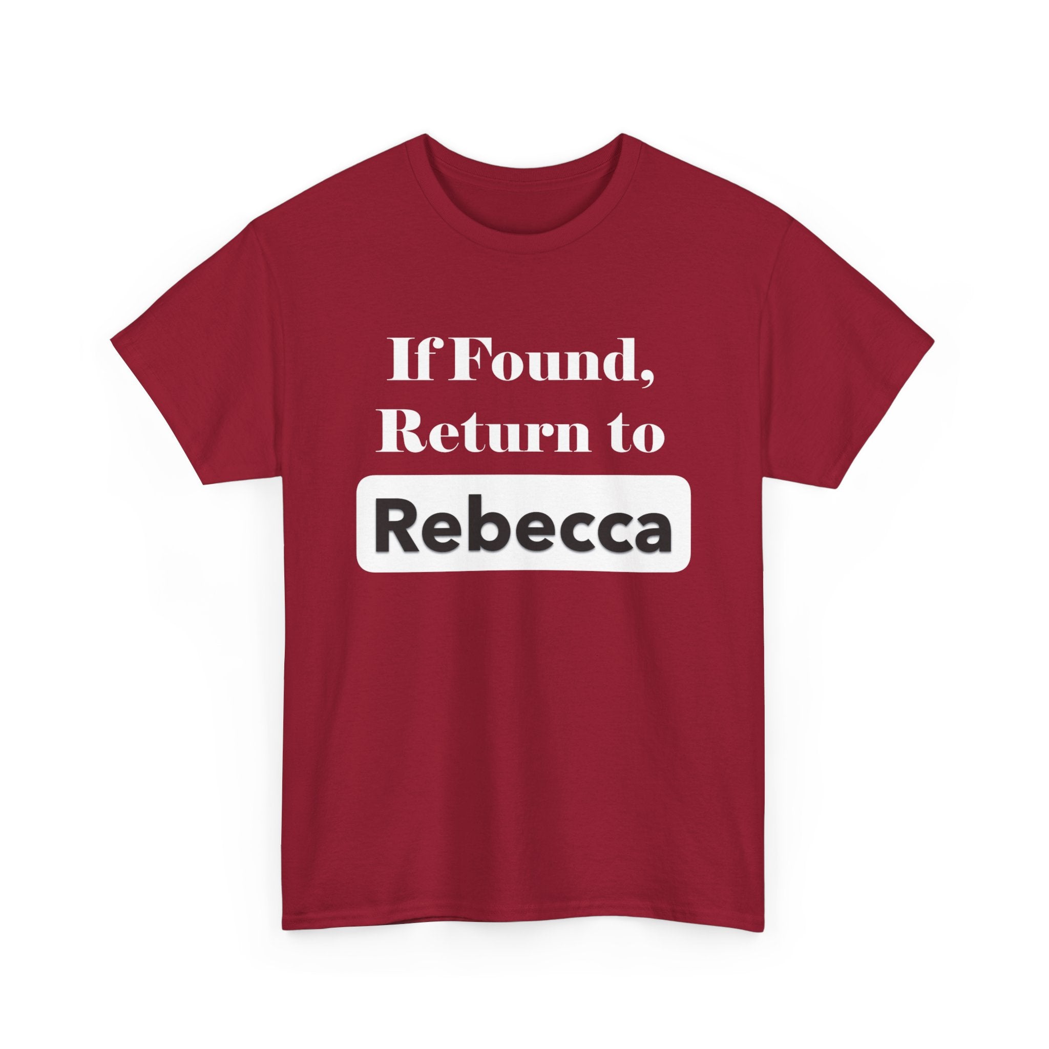 Rebecca Name Tee — Personalized Minimalist White T‑Shirt