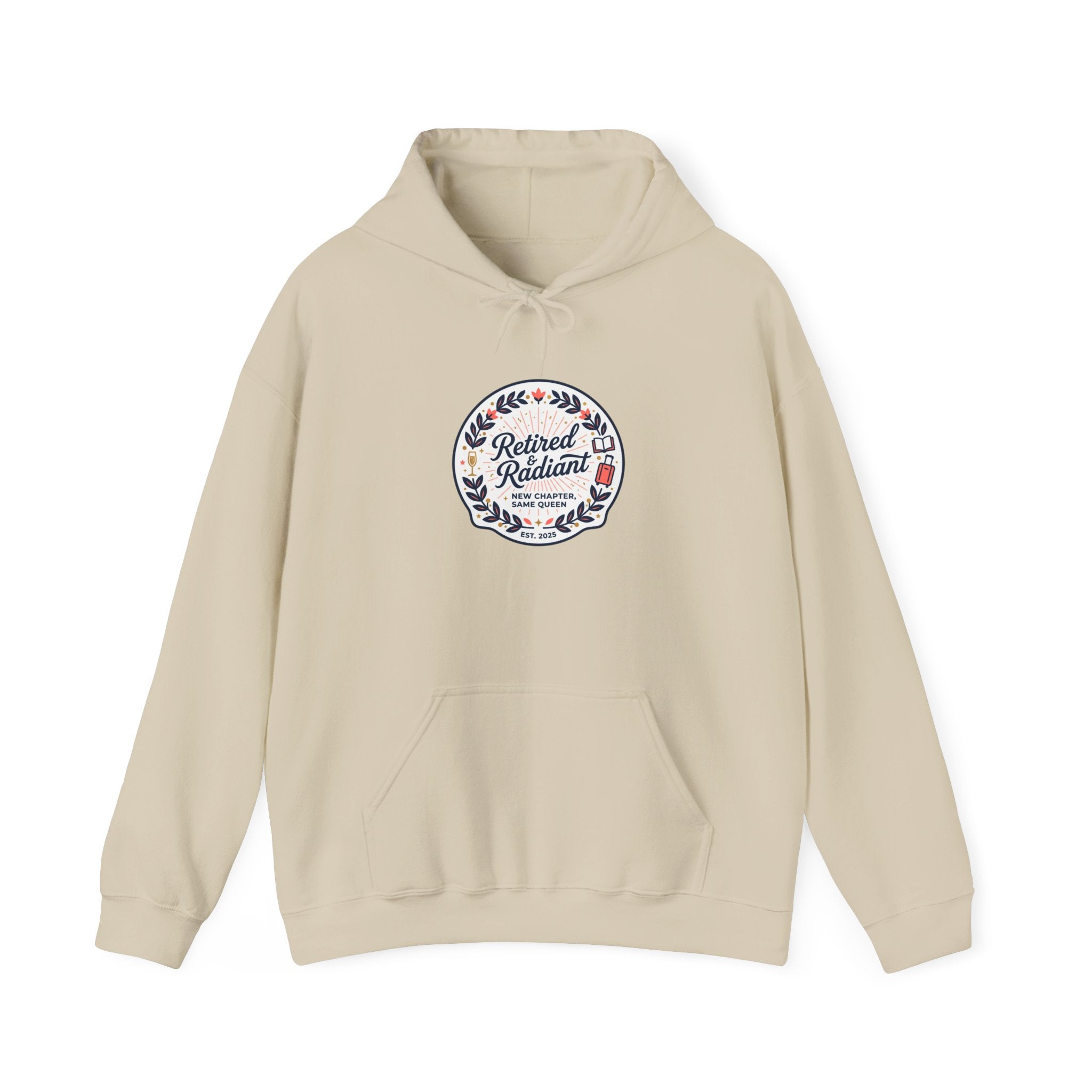Retired & Radiant Hoodie | retirement gifts for women, personalized retirement gifts